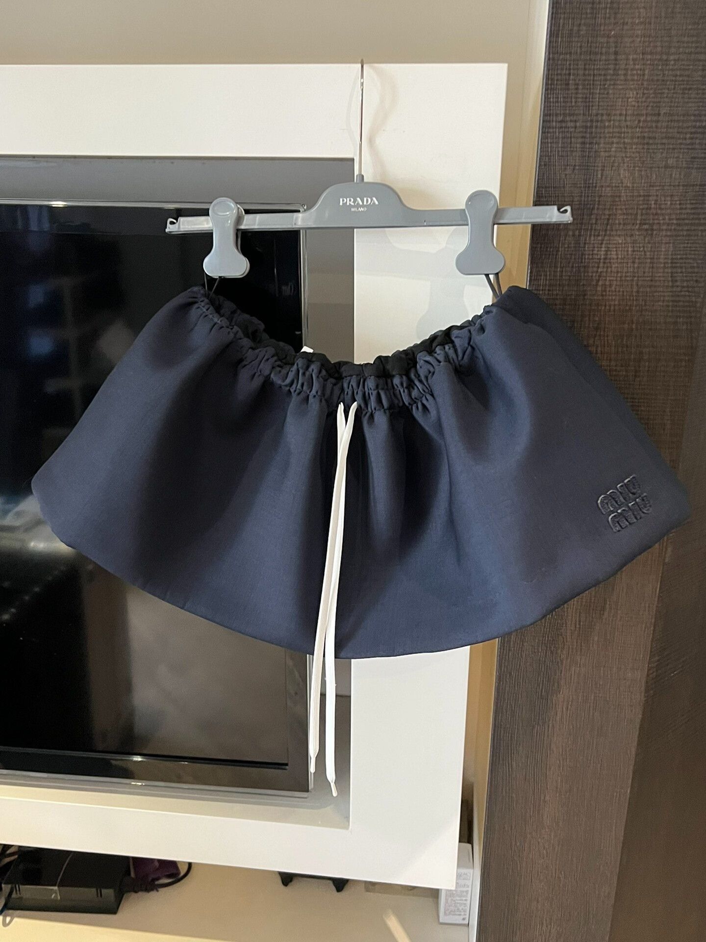 Miu Miu Miu Miu Runway Drawstring Ruffled Skirt Size 42" / US 20 - 2 Thumbnail