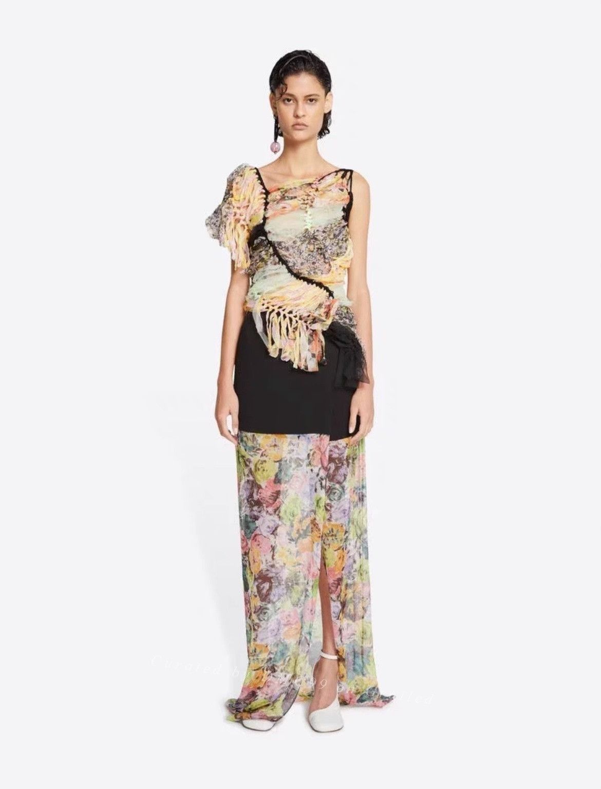 Dries Van Noten Dries Van Noten Runway Silk Skirt Size 42" / US 20 - 4 Thumbnail