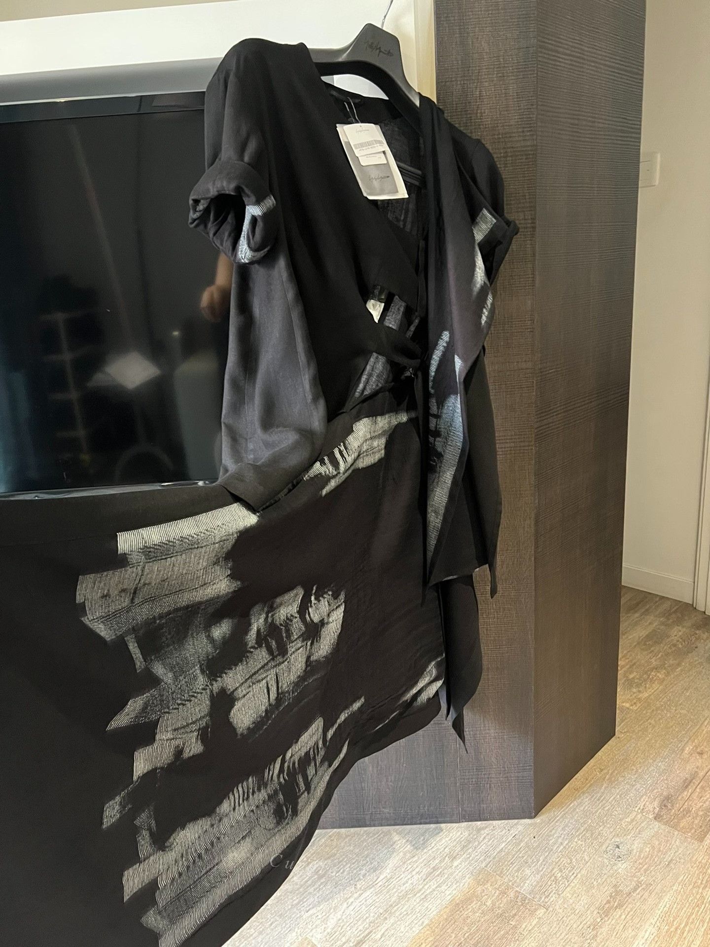 Yohji Yamamoto Yohji Yamamoto 22SS Graffiti Drape Coat Size L / US 10 / IT 46 - 3 Thumbnail