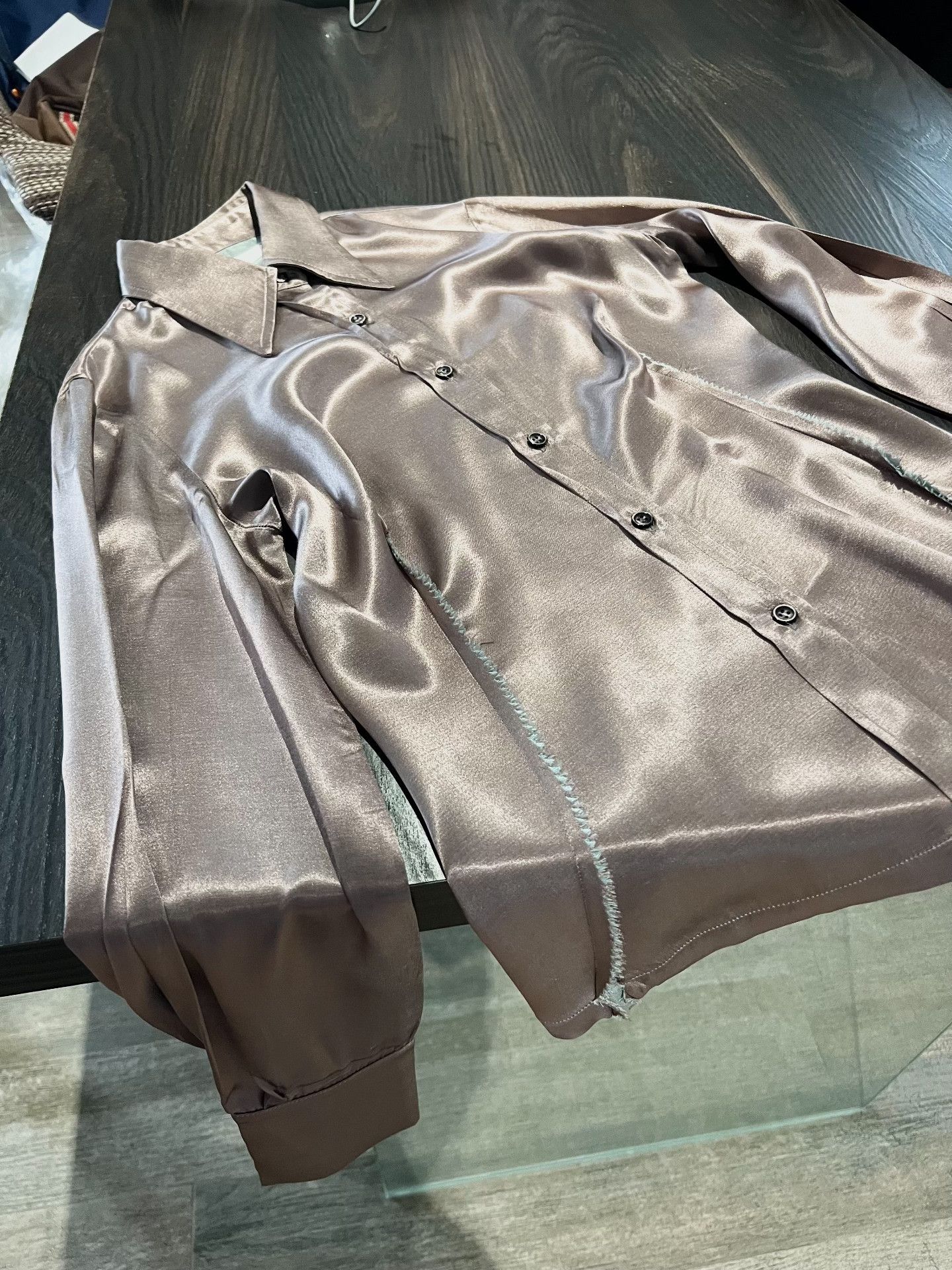 Maison Margiela Maison Martin Margiela 05 FW Gold Metallic Silk Shirt Size S / US 4 / IT 40 - 3 Thumbnail