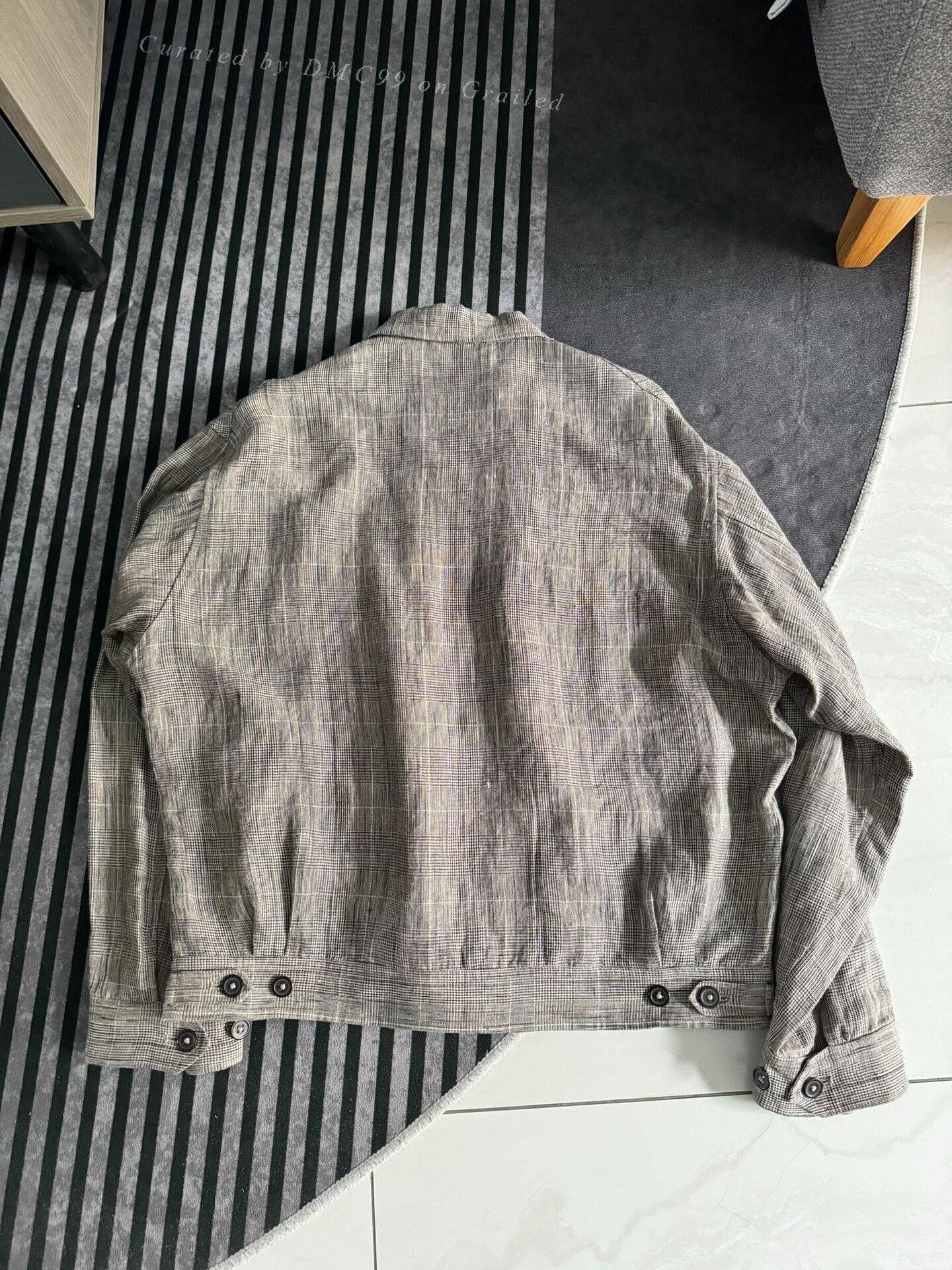 Kaptain Sunshine Kaptain Sunshine 23FW Linen Plaid Zip Jacket Size US M / EU 48-50 / 2 - 4 Thumbnail