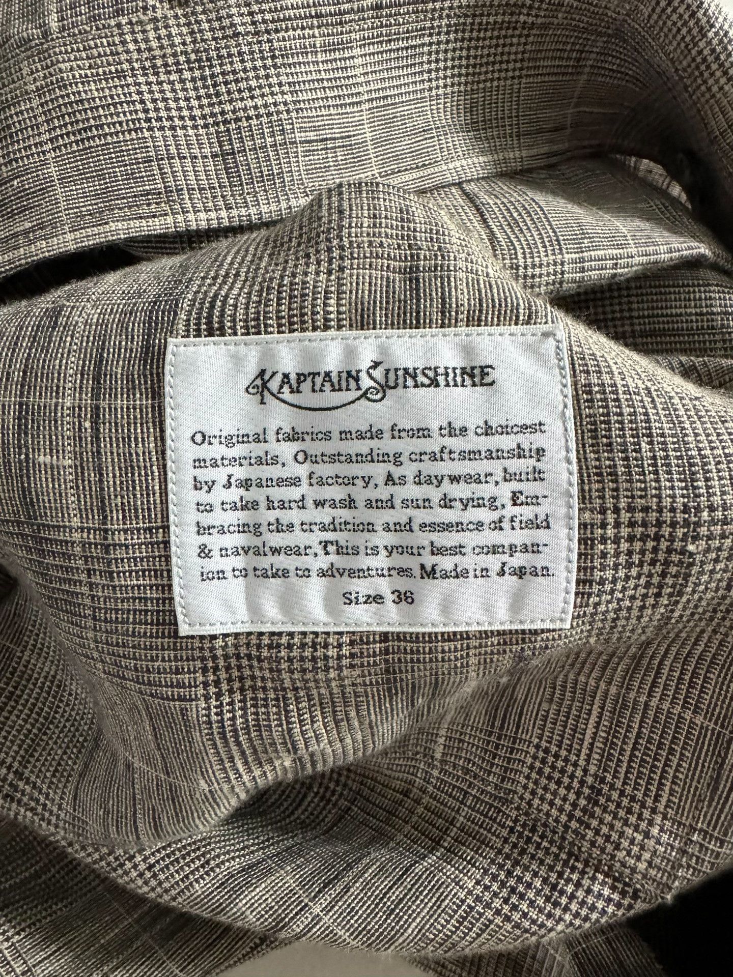 Kaptain Sunshine Kaptain Sunshine 23FW Linen Plaid Zip Jacket Size US M / EU 48-50 / 2 - 3 Thumbnail