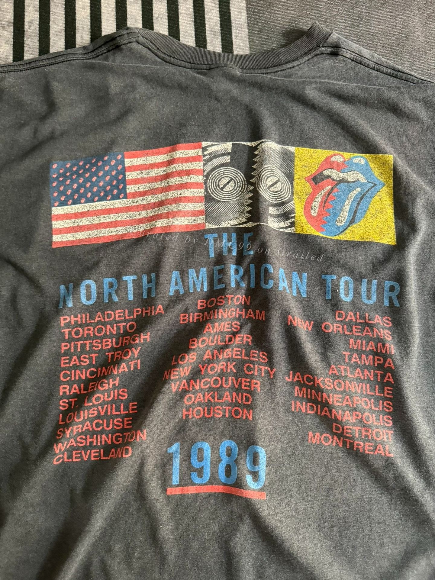 Vintage Vintage 80s Rolling Stones Sun Faded Tee Size US M / EU 48-50 / 2 - 4 Thumbnail