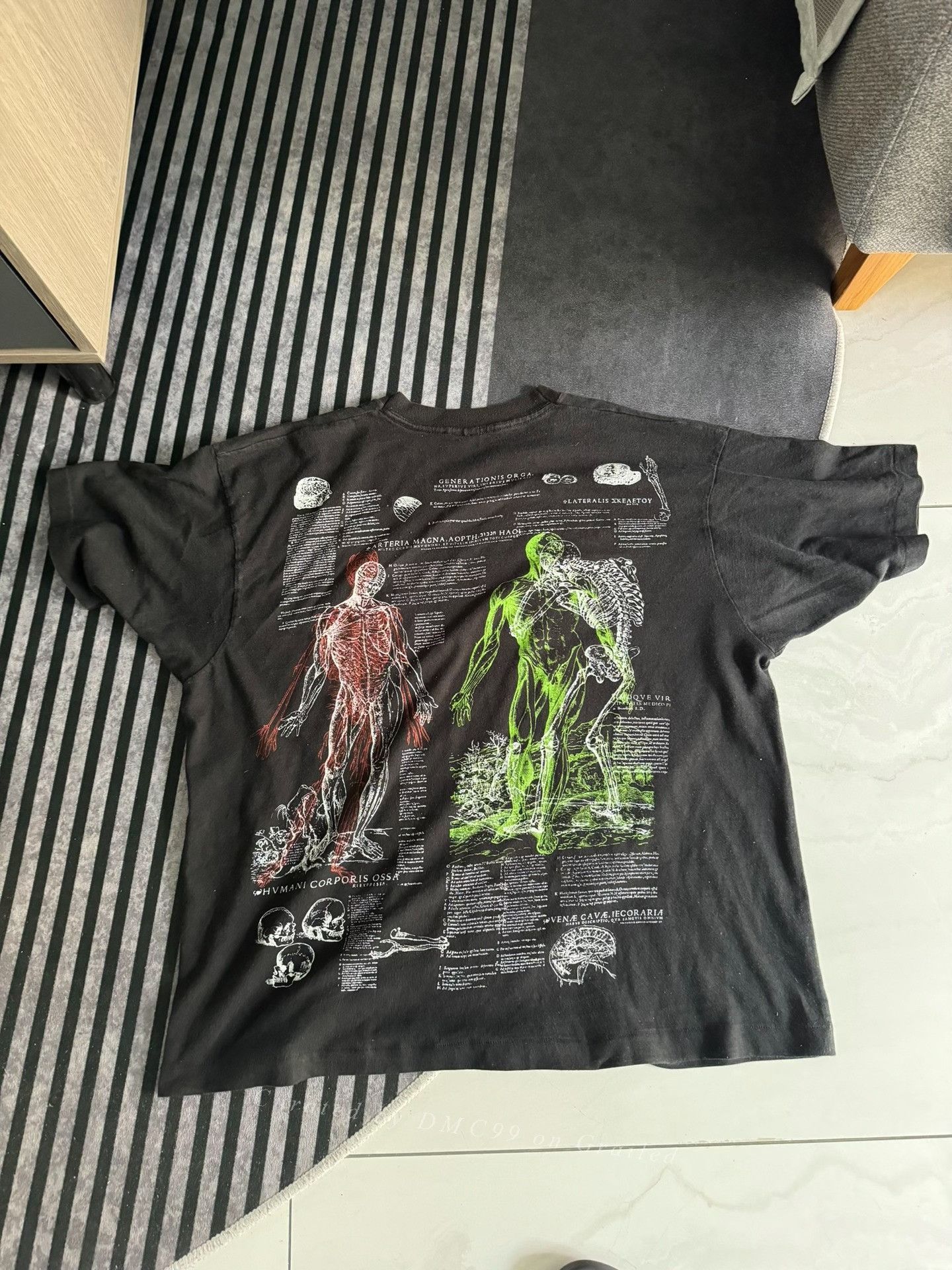 Vintage Vintage Anatomy Skeleton Latin AOP Shirt Size US XL / EU 56 / 4 - 4 Thumbnail