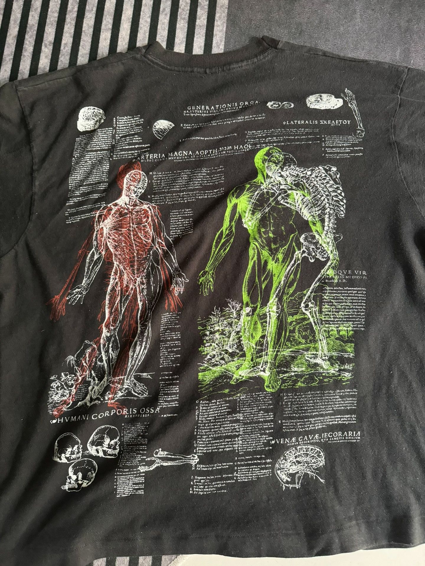 Vintage Vintage Anatomy Skeleton Latin AOP Shirt Size US XL / EU 56 / 4 - 5 Thumbnail