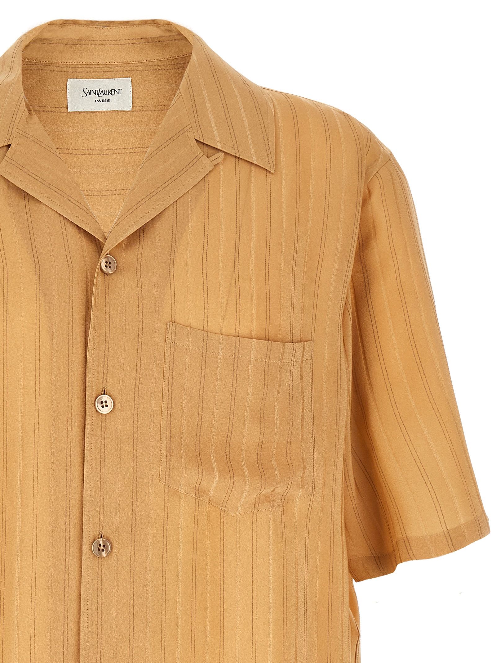 Saint Laurent Paris Striped silk shirt Size US L / EU 52-54 / 3 - 3 Thumbnail