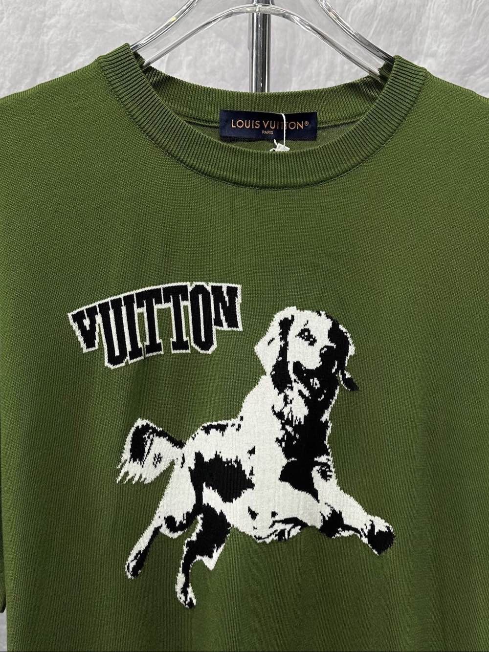 Louis Vuitton Louis Vuitton Dog Graphic Knit Short Sleeve T-Shirt XXL Size US XXL / EU 58 / 5 - 6 Thumbnail