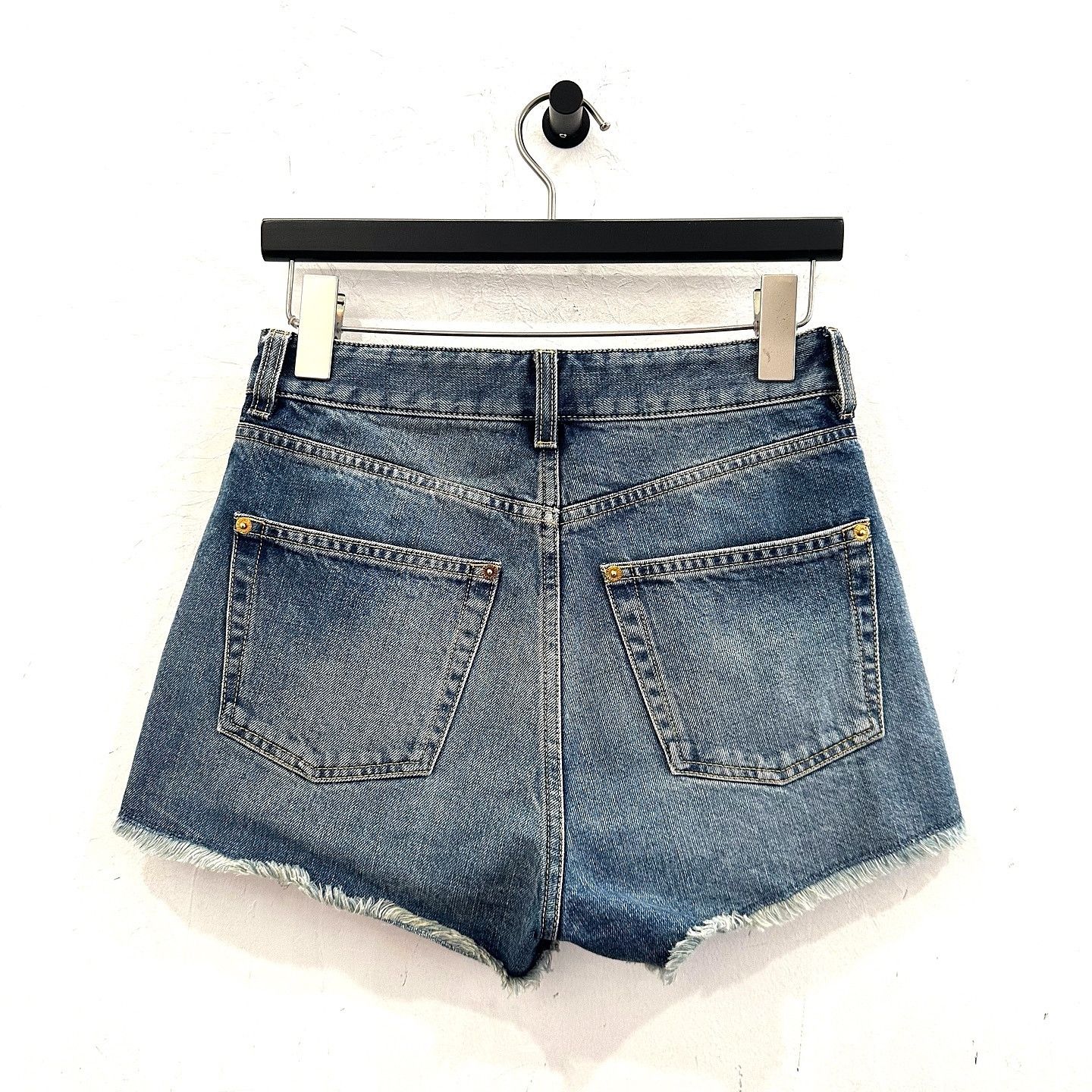 Louis Vuitton Louis Vuitton Monogram Leather Patch Denim Shorts Size 32 Size 24" / US 00 / IT 34 - 2 Thumbnail