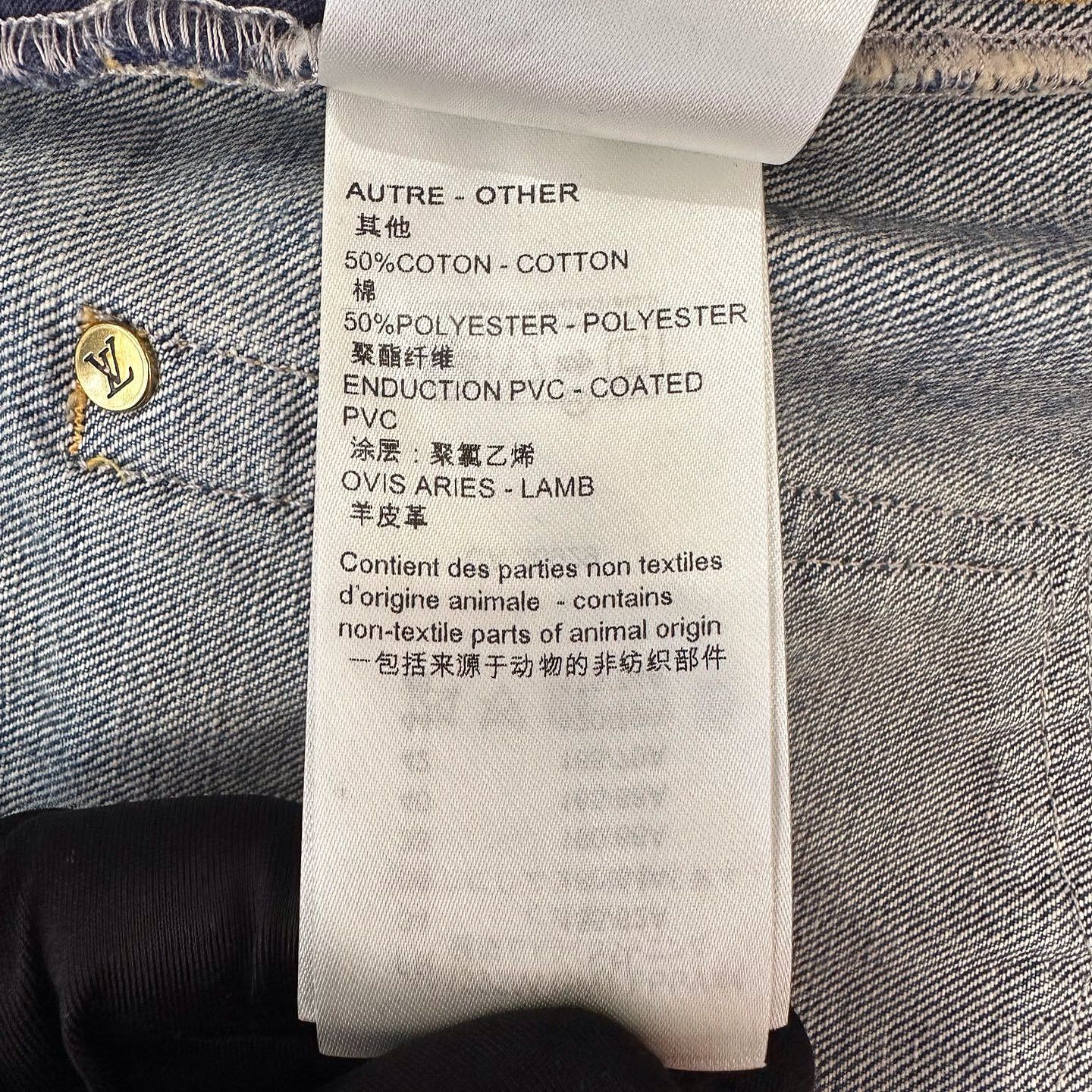 Louis Vuitton Louis Vuitton Monogram Leather Patch Denim Shorts Size 32 Size 24" / US 00 / IT 34 - 7 Thumbnail