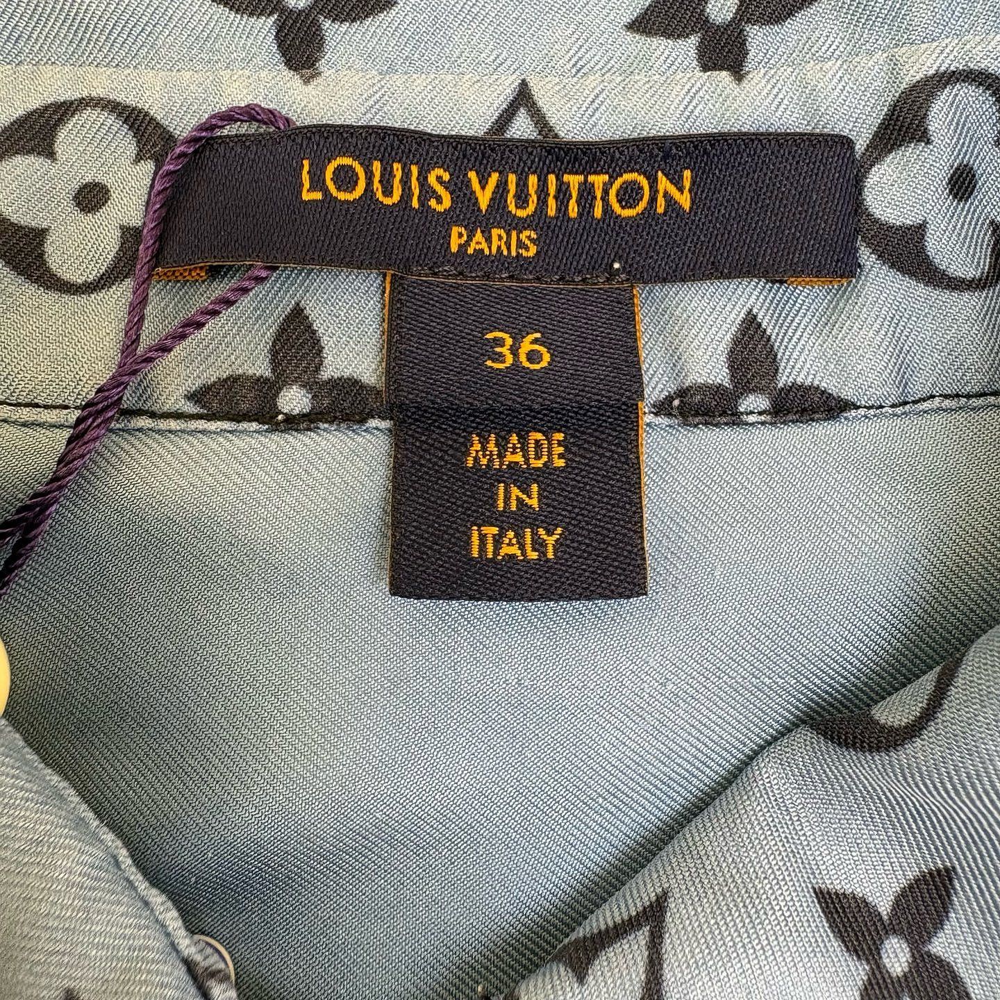 Louis Vuitton Louis Vuitton Monogram Silk Button Up Shirt Size 36 Size XS / US 0-2 / IT 36-38 - 3 Thumbnail