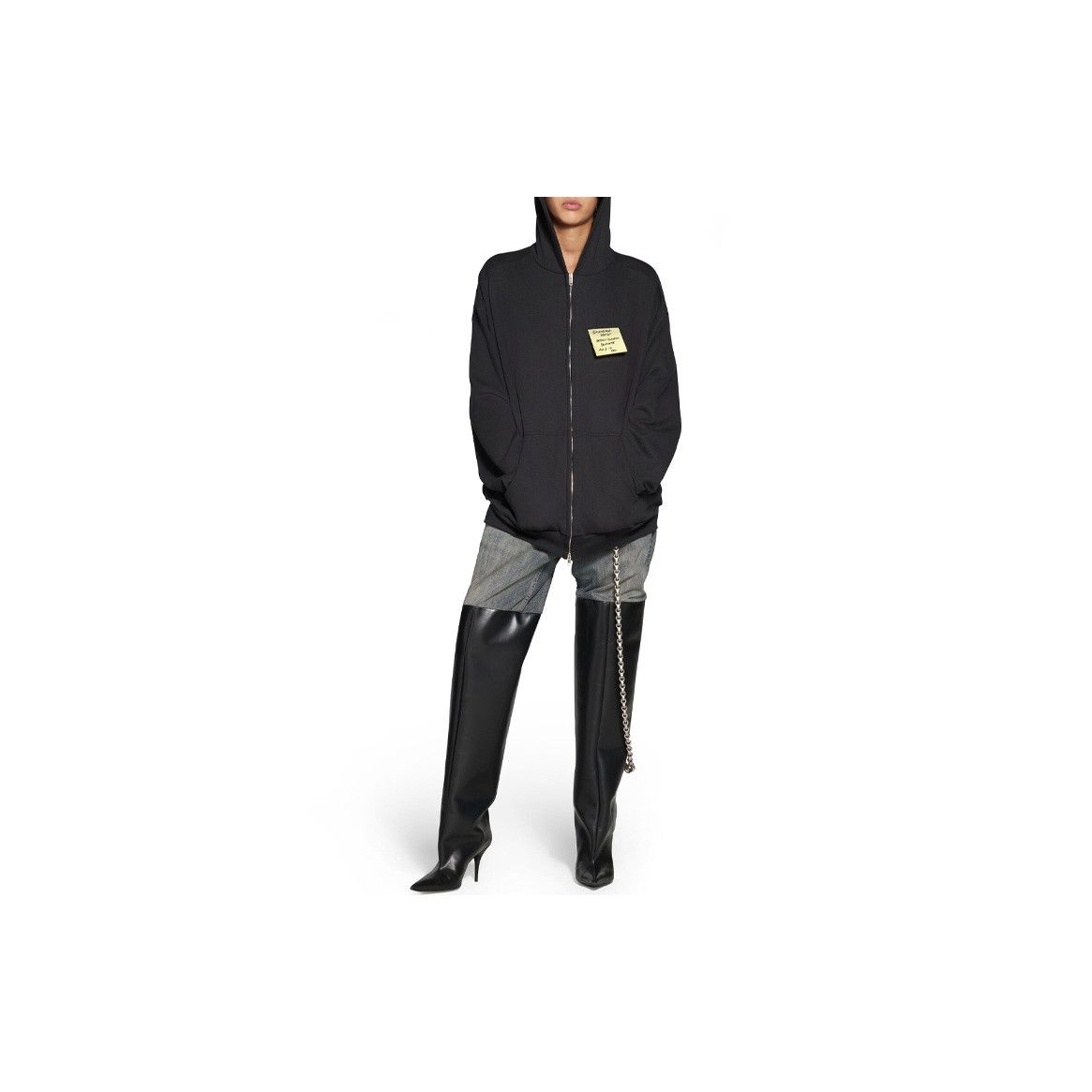 Balenciaga Balenciaga Zip Hoodie Black Size XS Size US XS / EU 42 / 0 - 8 Thumbnail