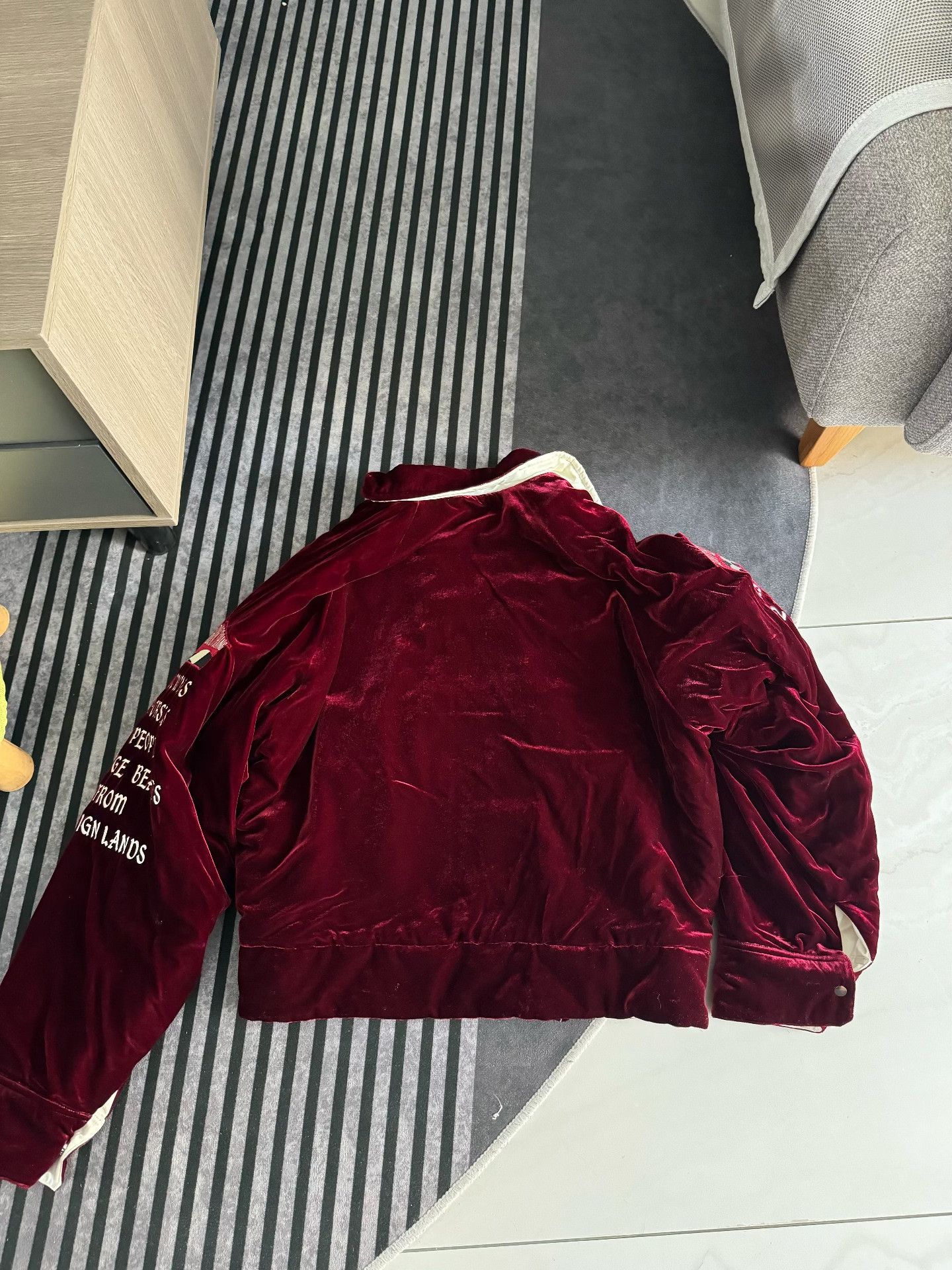 Vintage CIRCUS VELVET BOMBER JACKET Size S / US 4 / IT 40 - 3 Thumbnail