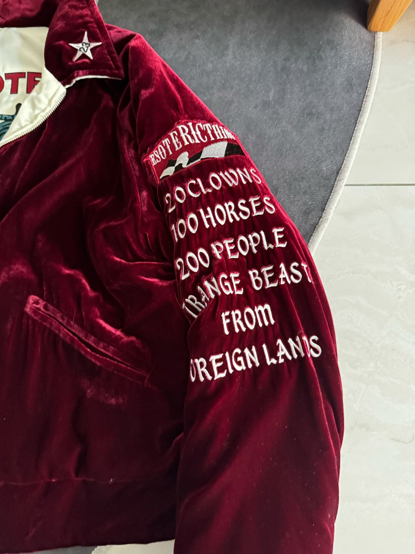 Vintage CIRCUS VELVET BOMBER JACKET Size S / US 4 / IT 40 - 2 Thumbnail