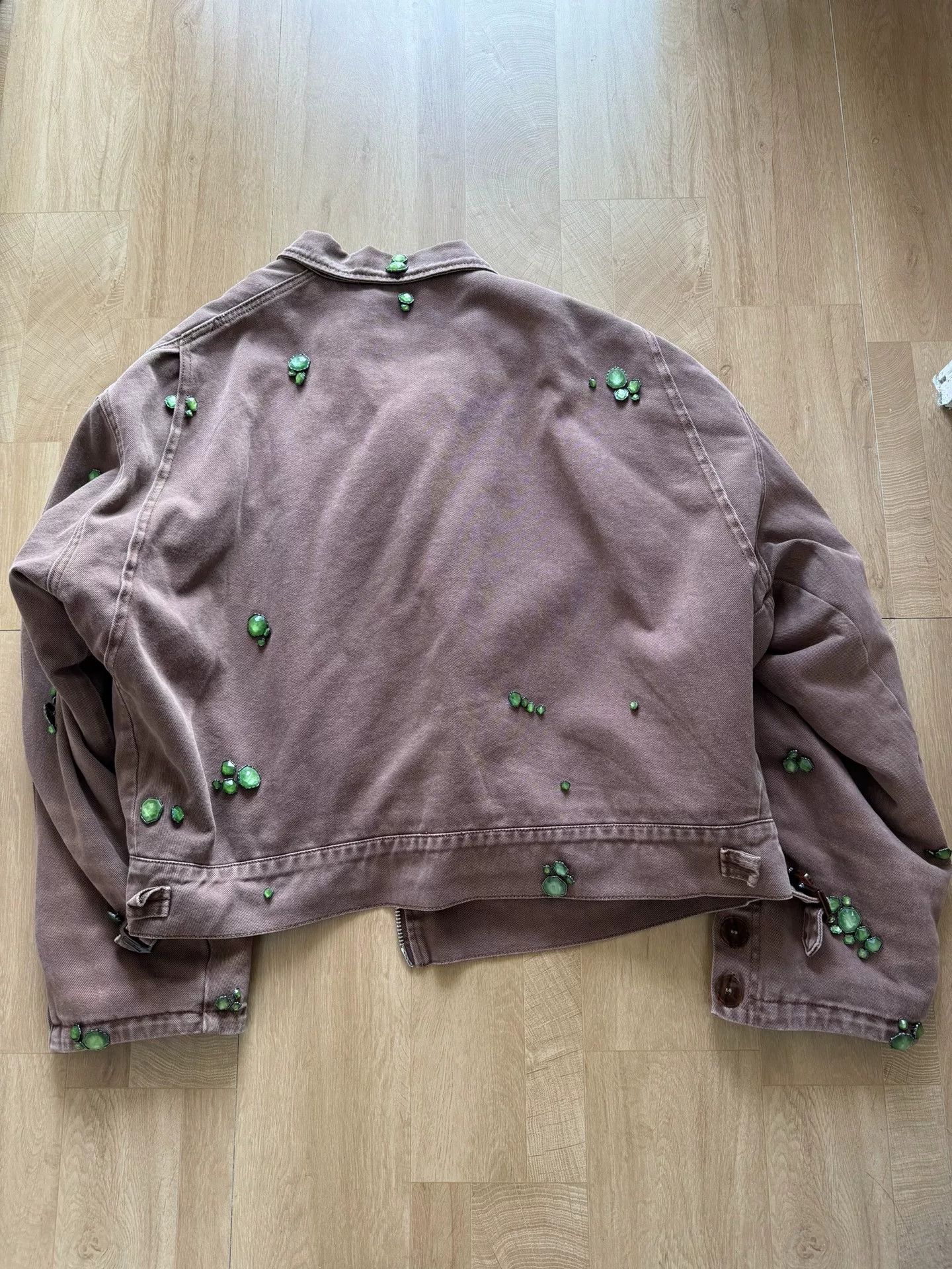 Vintage Unique Brown Gemstone Zipper Jacket Size US L / EU 52-54 / 3 - 5 Thumbnail
