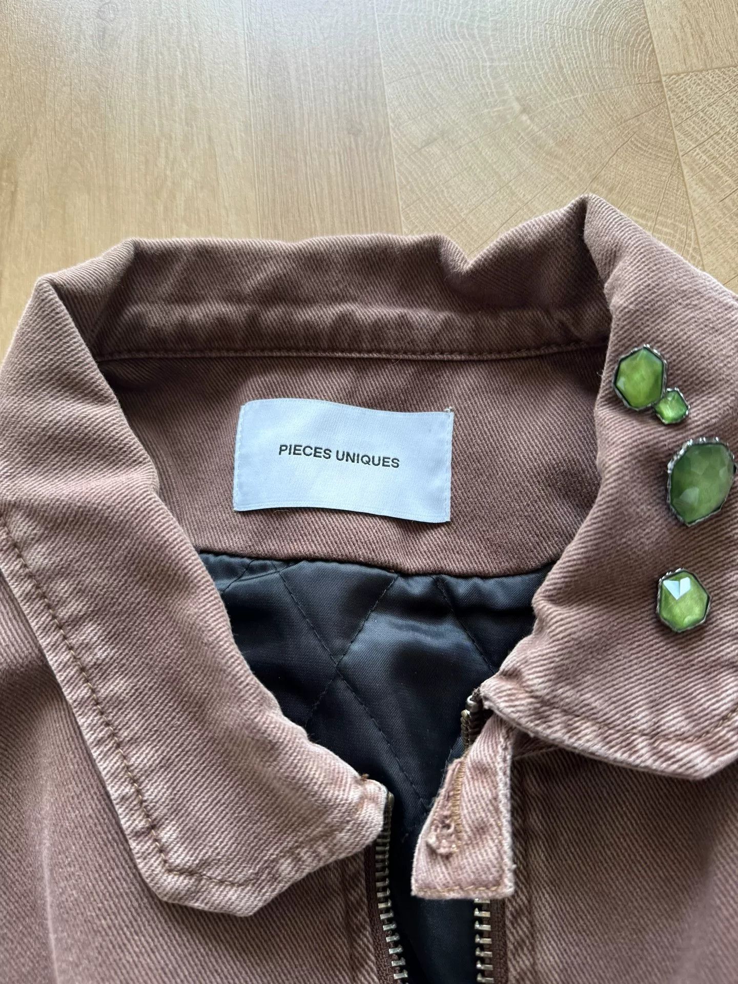 Vintage Unique Brown Gemstone Zipper Jacket Size US L / EU 52-54 / 3 - 3 Thumbnail