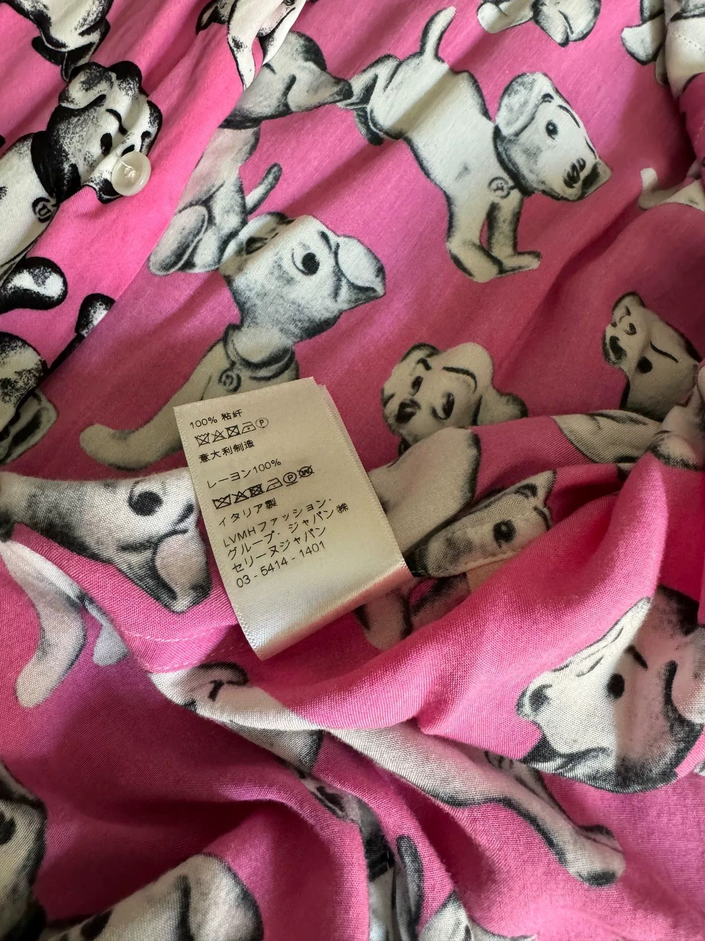 Celine Celine Pink Puppy Short-Sleeve Shirt Size S / US 4 / IT 40 - 6 Thumbnail