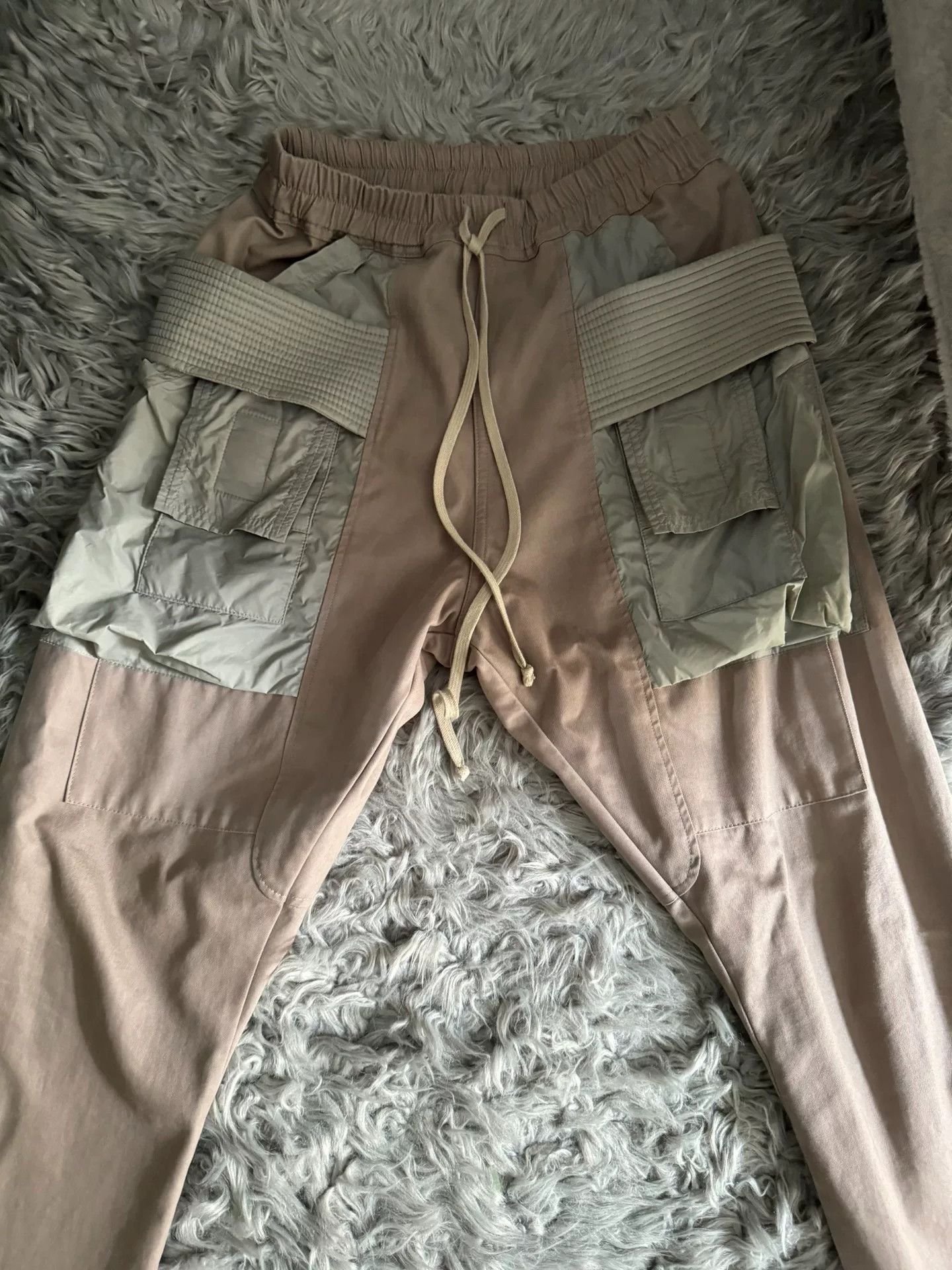 Rick Owens Rick Owens Suede Nylon Double Ring Pants Size US 26 / EU 42 - 2 Thumbnail