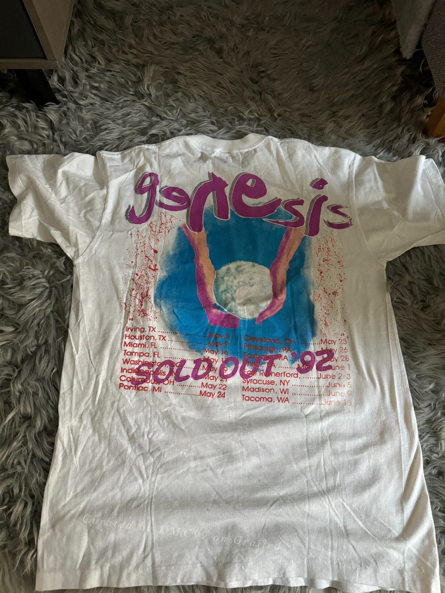 Vintage Vintage 90s Genesis 1992 Short Sleeve Tee Size US L / EU 52-54 / 3 - 4 Thumbnail