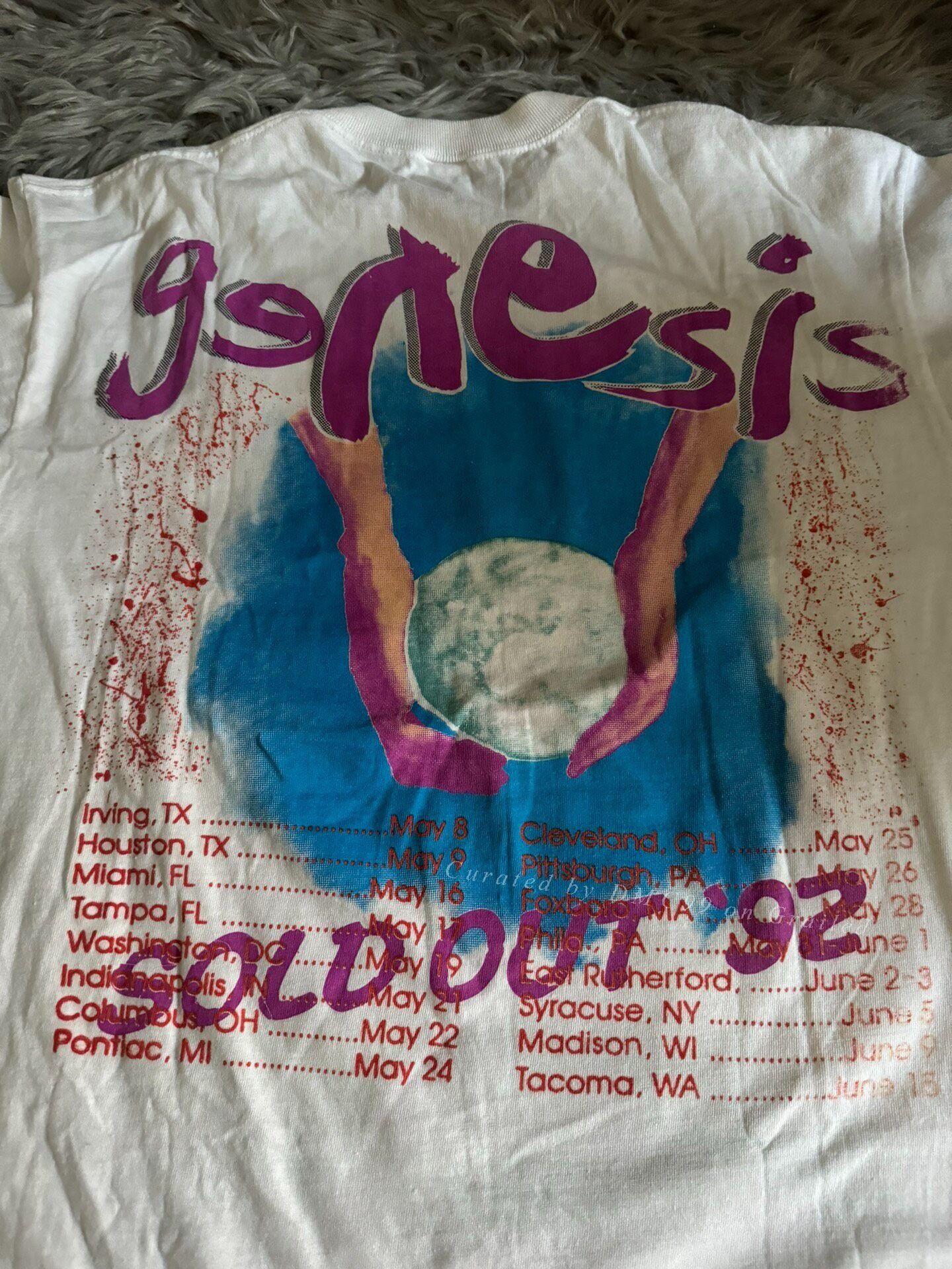 Vintage Vintage 90s Genesis 1992 Short Sleeve Tee Size US L / EU 52-54 / 3 - 5 Thumbnail