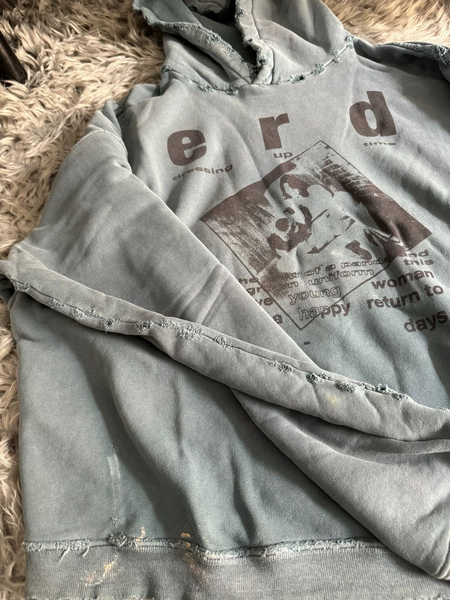 Enfants Riches Deprimes ERD 23FW Blue Washed School Illustration Hoodie Size US S / EU 44-46 / 1 - 5 Thumbnail