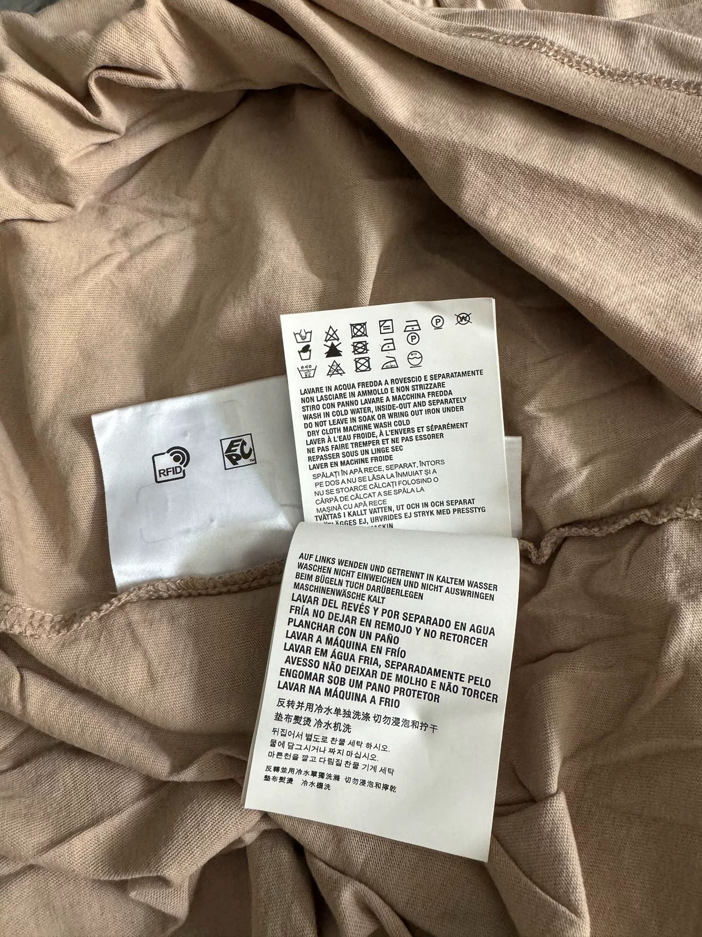 Miu Miu Miumiu 24SS Khaki Embroidered Distressed Logo Tee Size S / US 4 / IT 40 - 6 Thumbnail