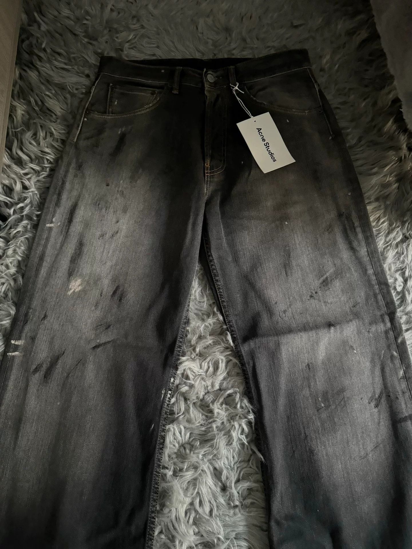 Acne Studios Acne Studios Black Splatter Jeans Size US 30 / EU 46 - 2 Thumbnail