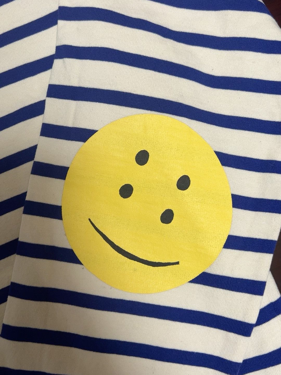 Kapital Kapital New Smiley Blue Striped T-shirt Size US XXL / EU 58 / 5 - 3 Thumbnail