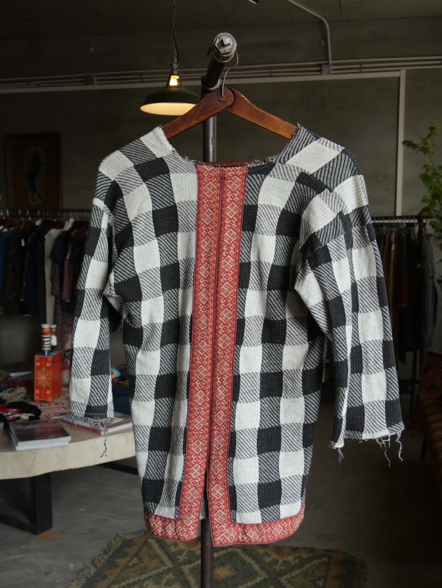 Kapital Kapital Black White Check Patchwork Raw Edge Top Size US XS / EU 42 / 0 - 4 Thumbnail
