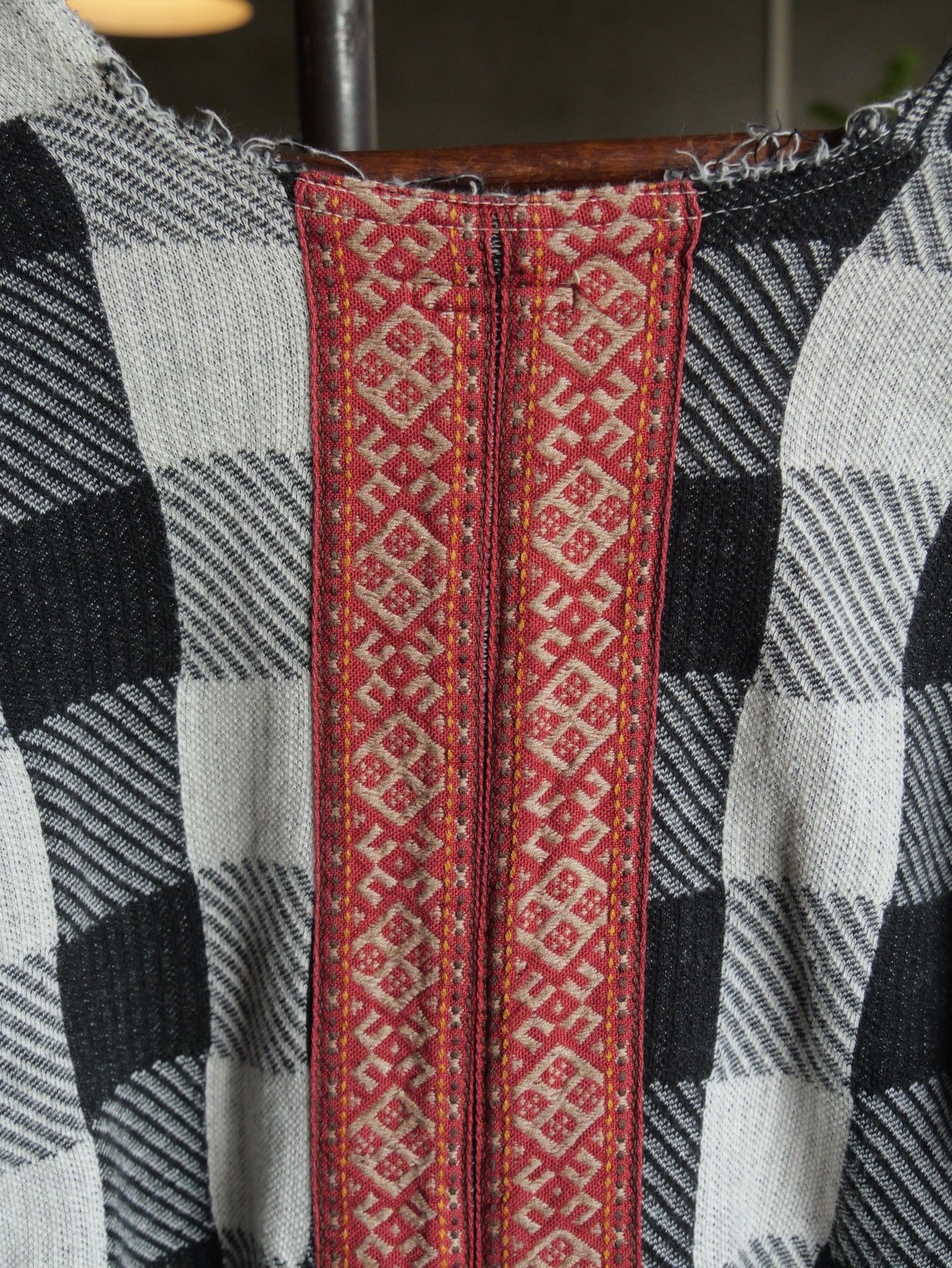 Kapital Kapital Black White Check Patchwork Raw Edge Top Size US XS / EU 42 / 0 - 5 Thumbnail