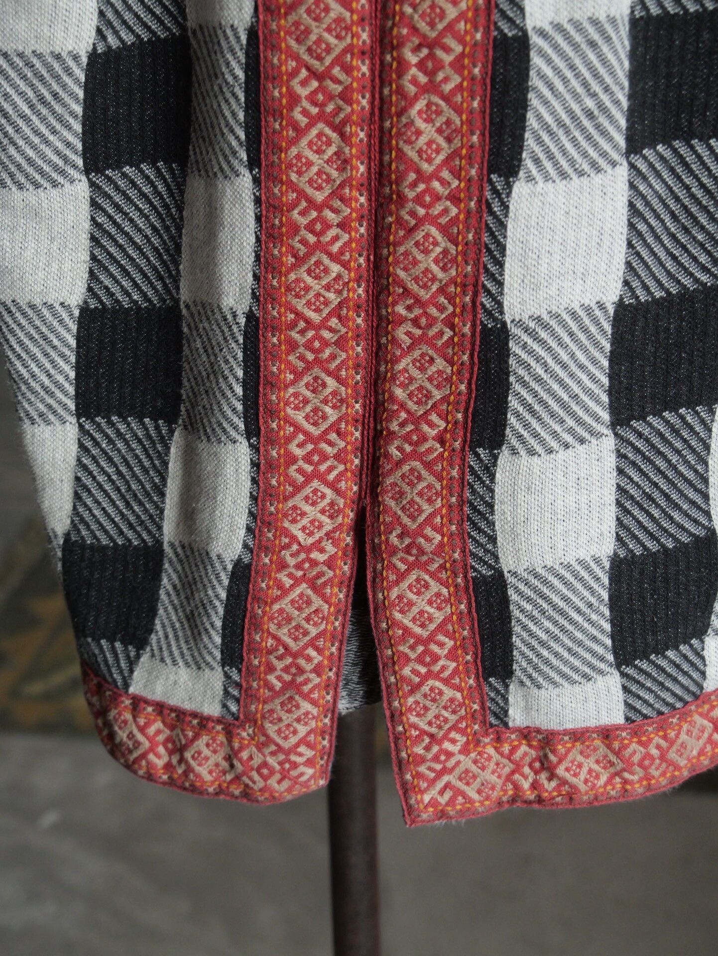 Kapital Kapital Black White Check Patchwork Raw Edge Top Size US XS / EU 42 / 0 - 8 Thumbnail