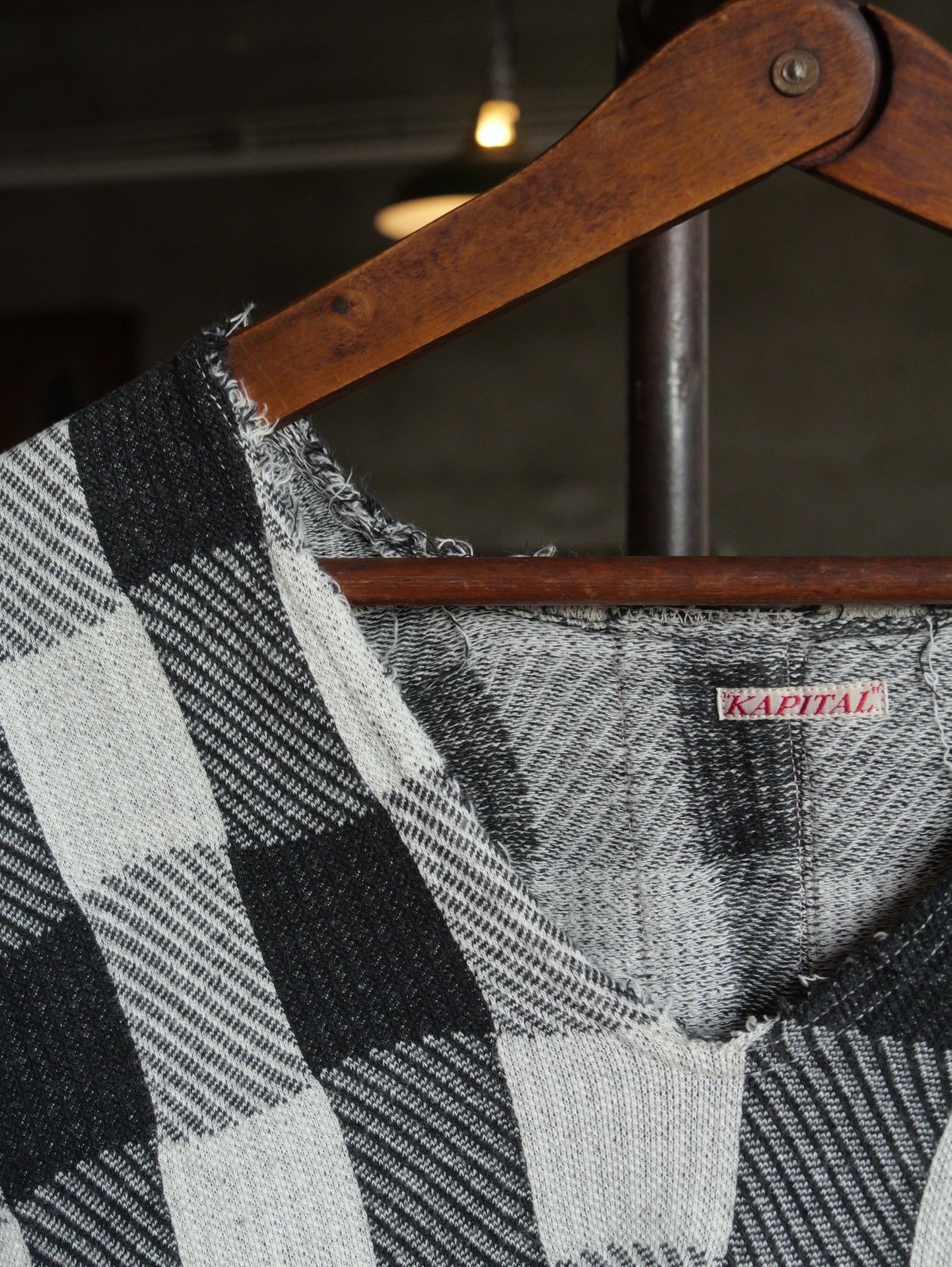 Kapital Kapital Black White Check Patchwork Raw Edge Top Size US XS / EU 42 / 0 - 2 Thumbnail