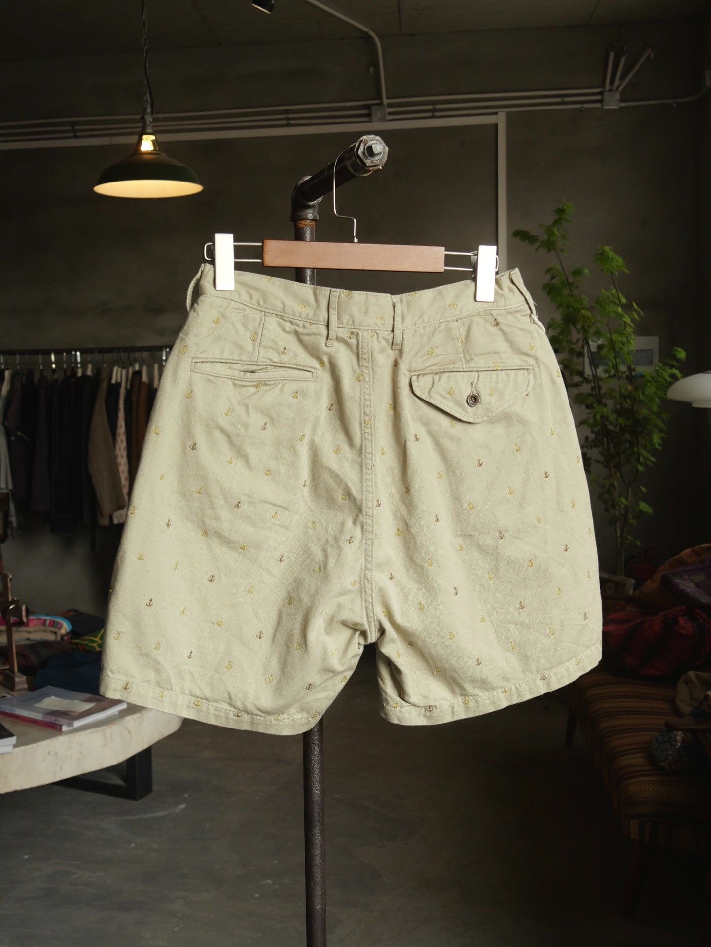 Kapital Kapital Khaki Anchor Embroidered Shorts Size US 26 / EU 42 - 5 Thumbnail