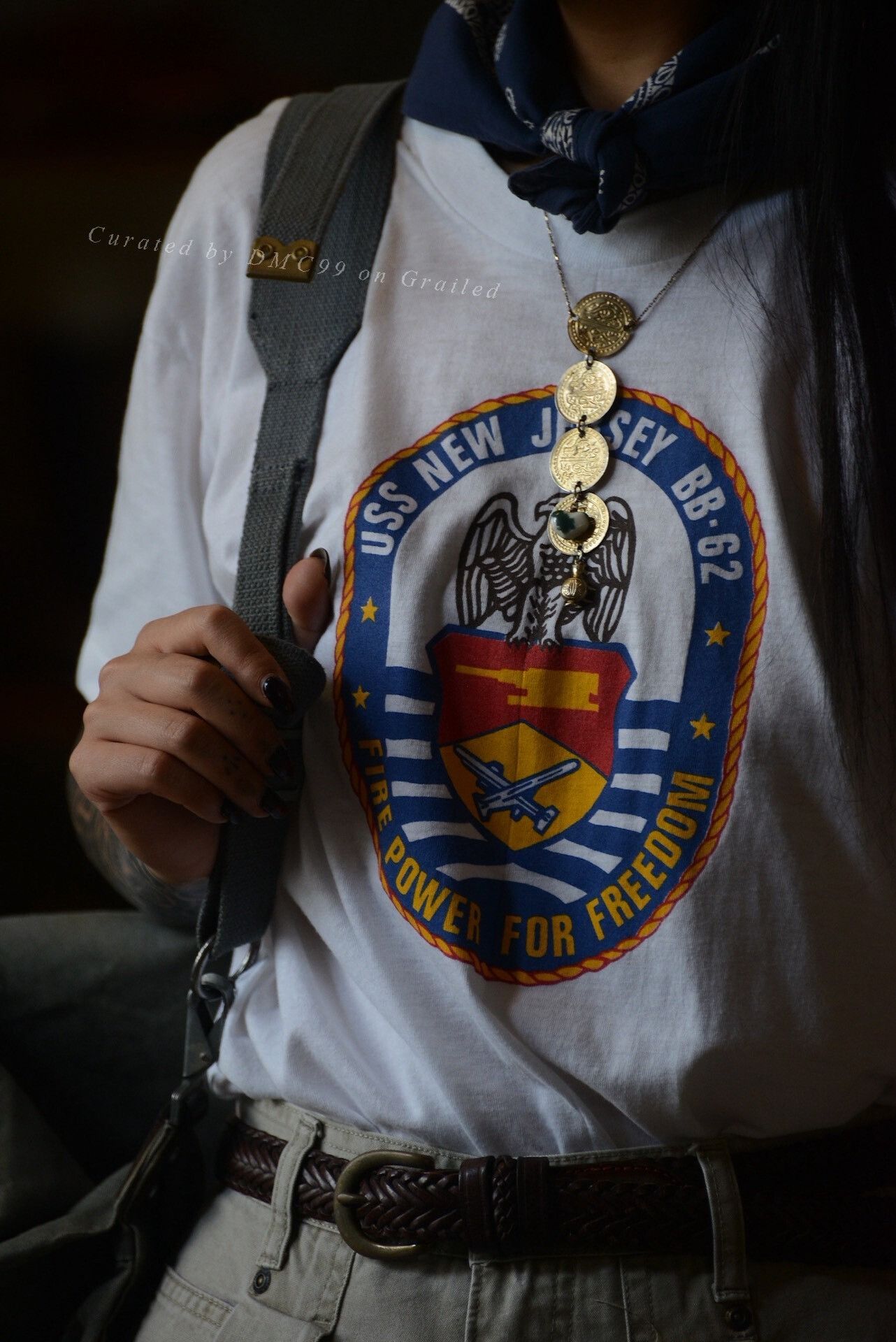 Vintage Vintage 90's USS New Jersey BB-62 Tee Size US L / EU 52-54 / 3 - 3 Thumbnail
