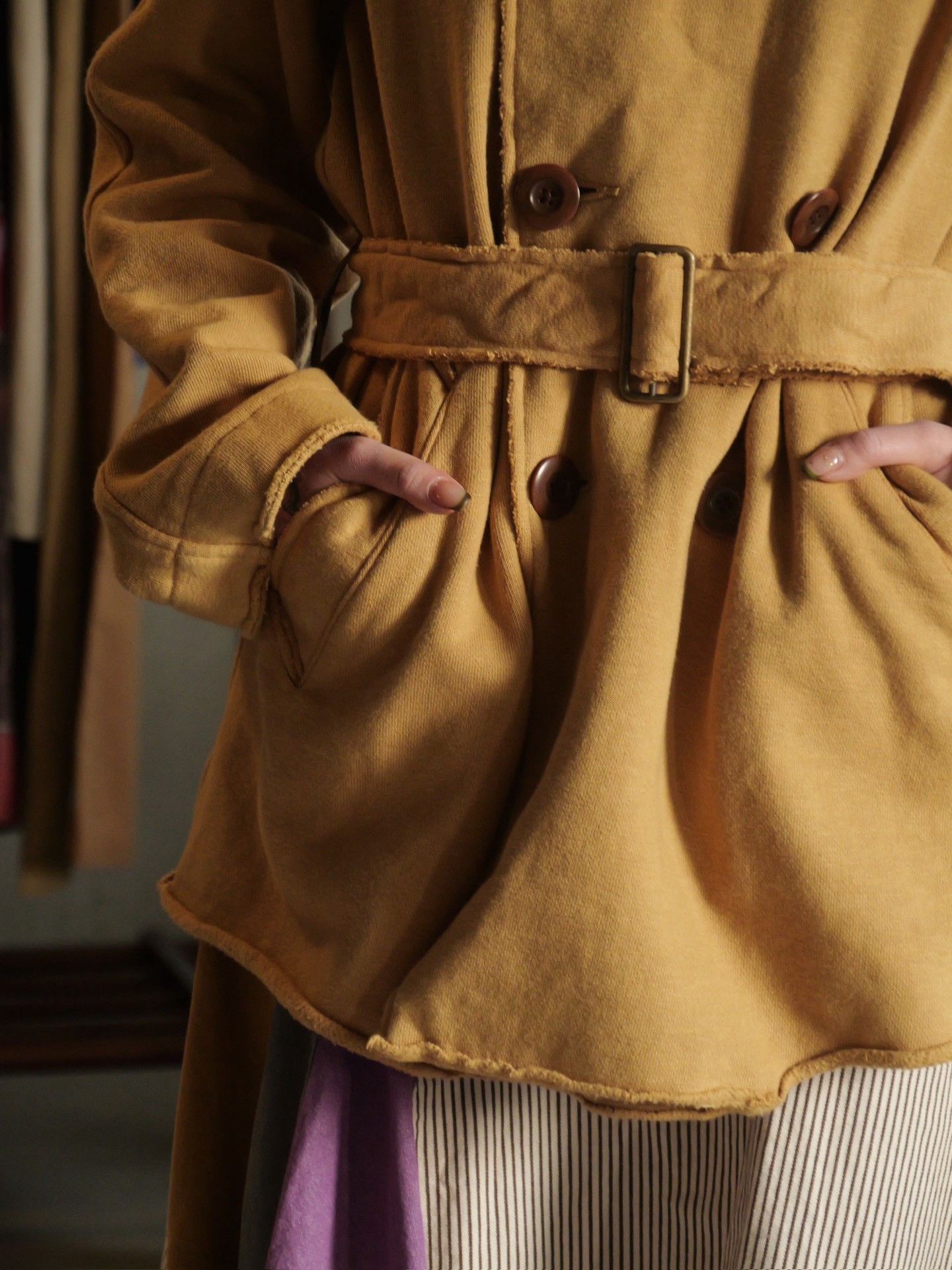 Kapital Kapital Ginger Yellow Double-Breasted Trench Coat Size M / US 6-8 / IT 42-44 - 4 Thumbnail
