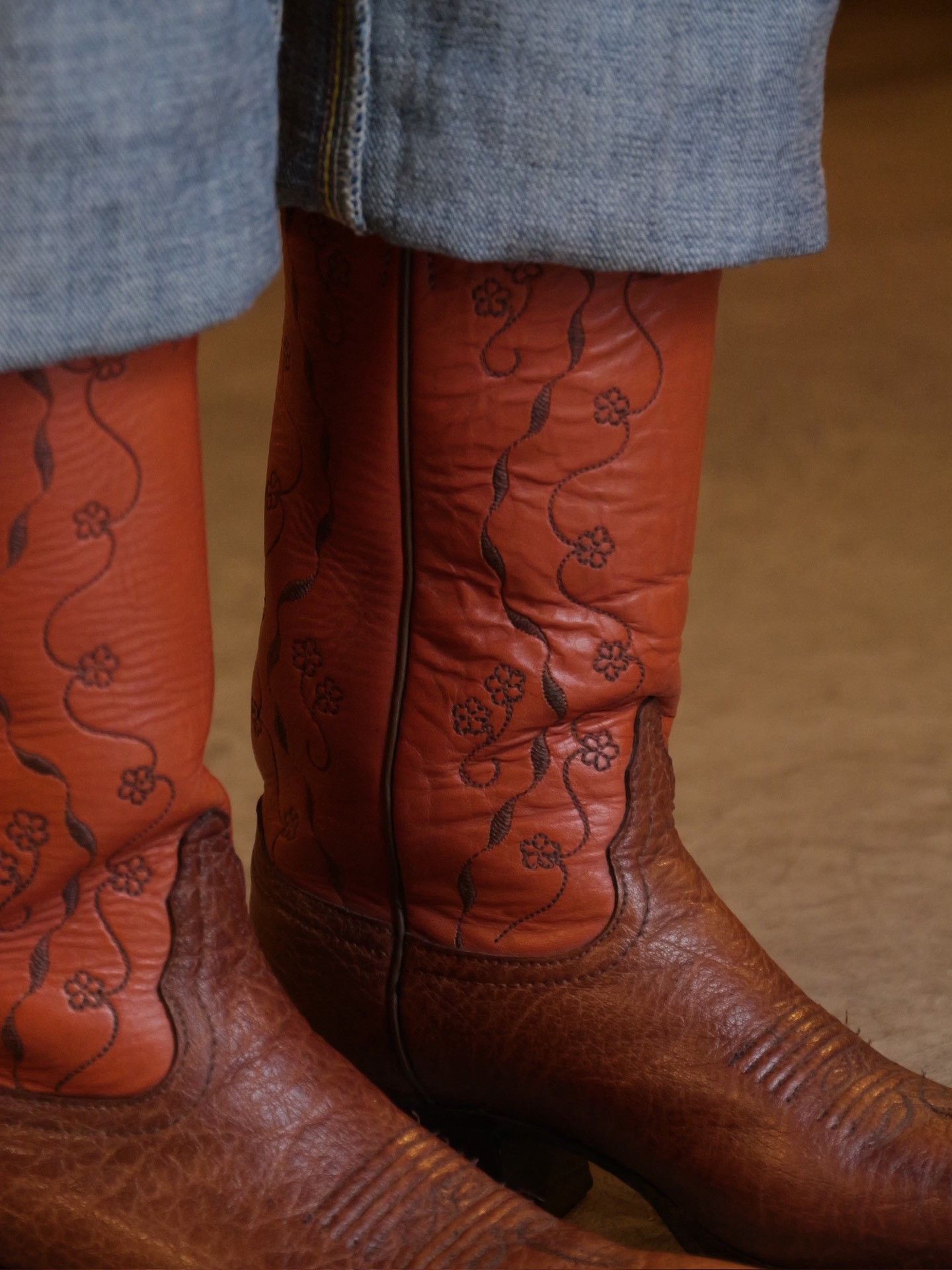 Tony Lama Tony Lama High-Top Carved Cowboy Boots Size US 6 / IT 36 - 4 Thumbnail