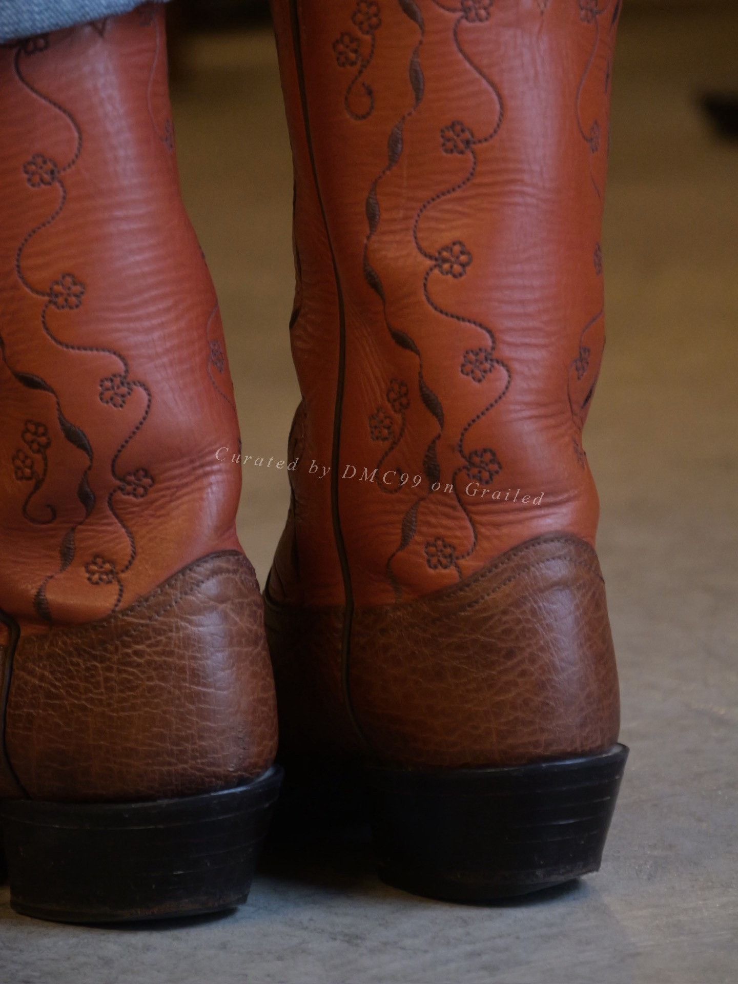 Tony Lama Tony Lama High-Top Carved Cowboy Boots Size US 6 / IT 36 - 6 Thumbnail
