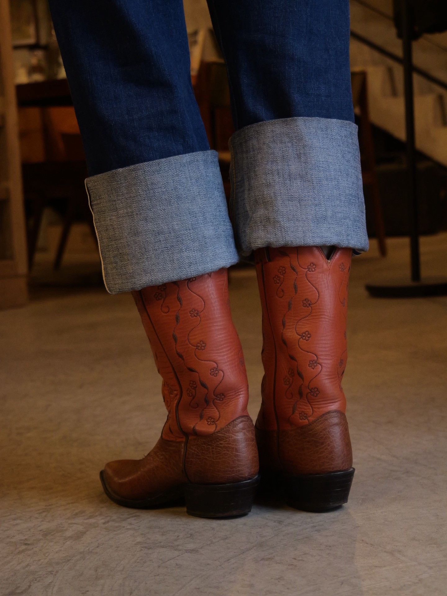 Tony Lama Tony Lama High-Top Carved Cowboy Boots Size US 6 / IT 36 - 5 Thumbnail