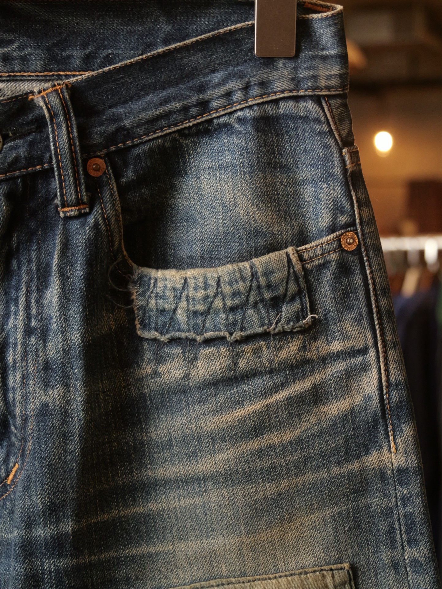 Blue Blue Japan Blue Blue Japan Distressed Patchwork Straight Jeans Size US 29 - 5 Thumbnail