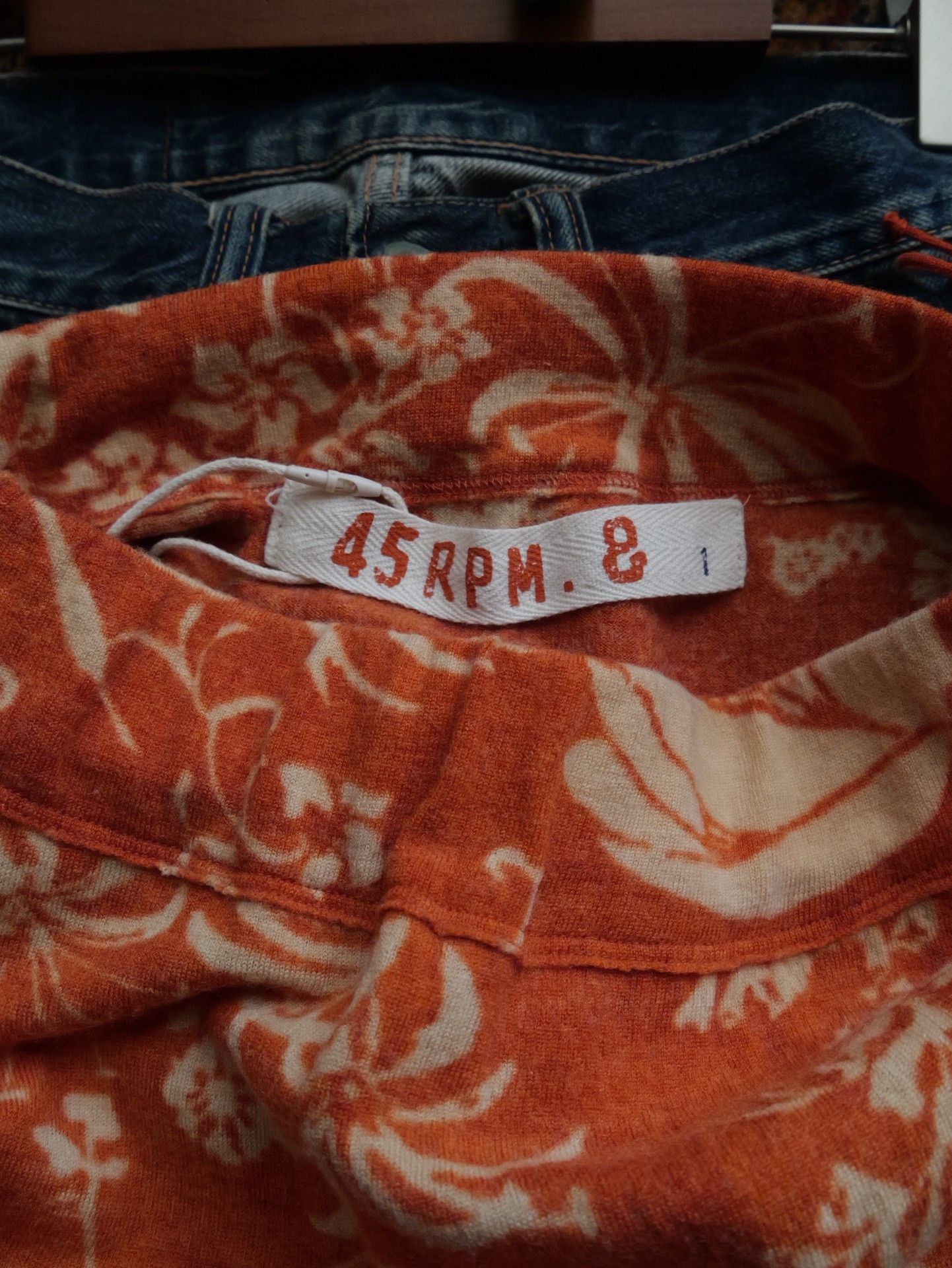 45rpm 45RPM Orange Floral Wool Skirt Size 29" - 6 Thumbnail