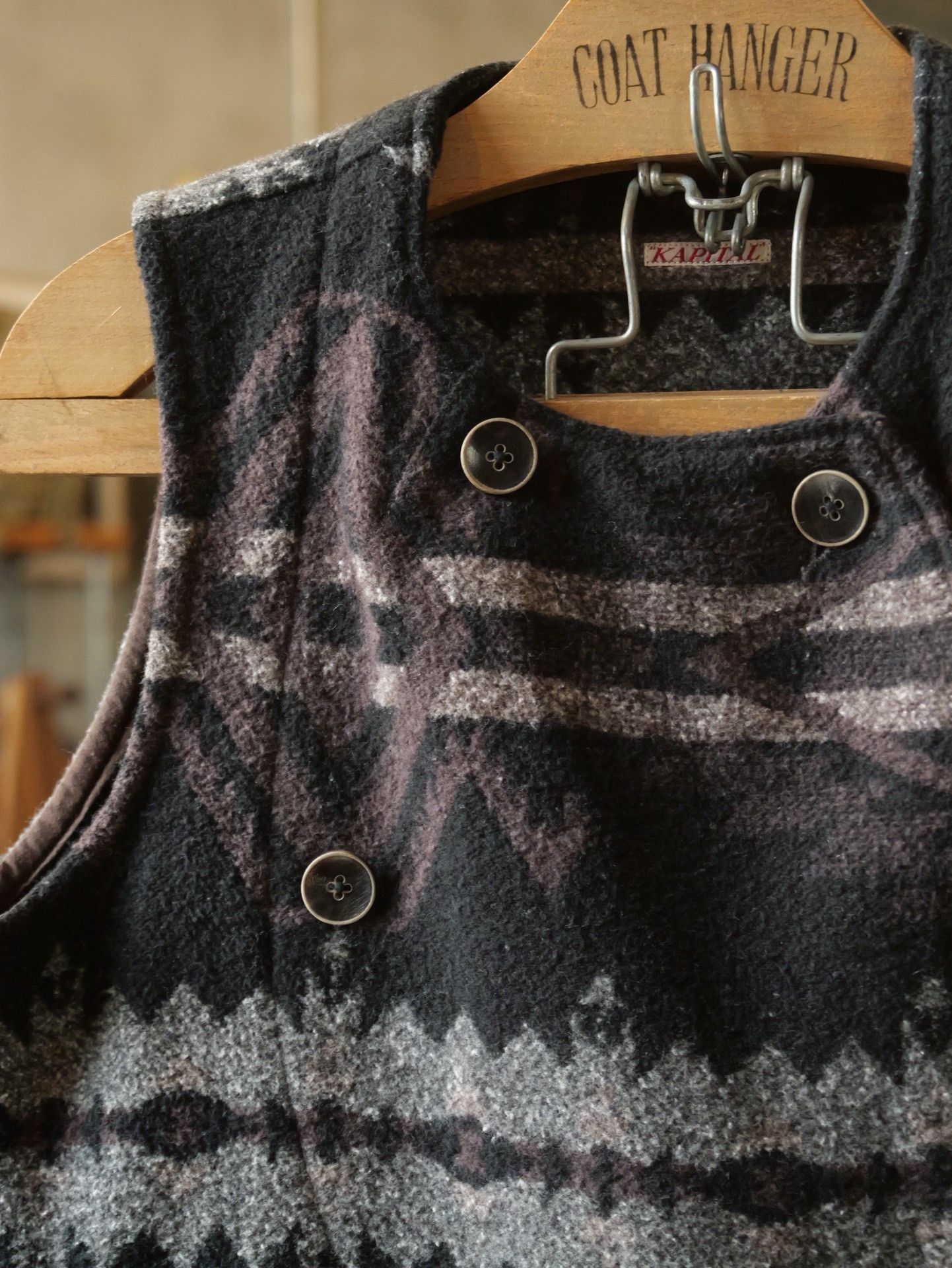 Kapital Kapital Navajo Totem Wool Double-Breasted Vest Size S / US 4 / IT 40 - 3 Thumbnail