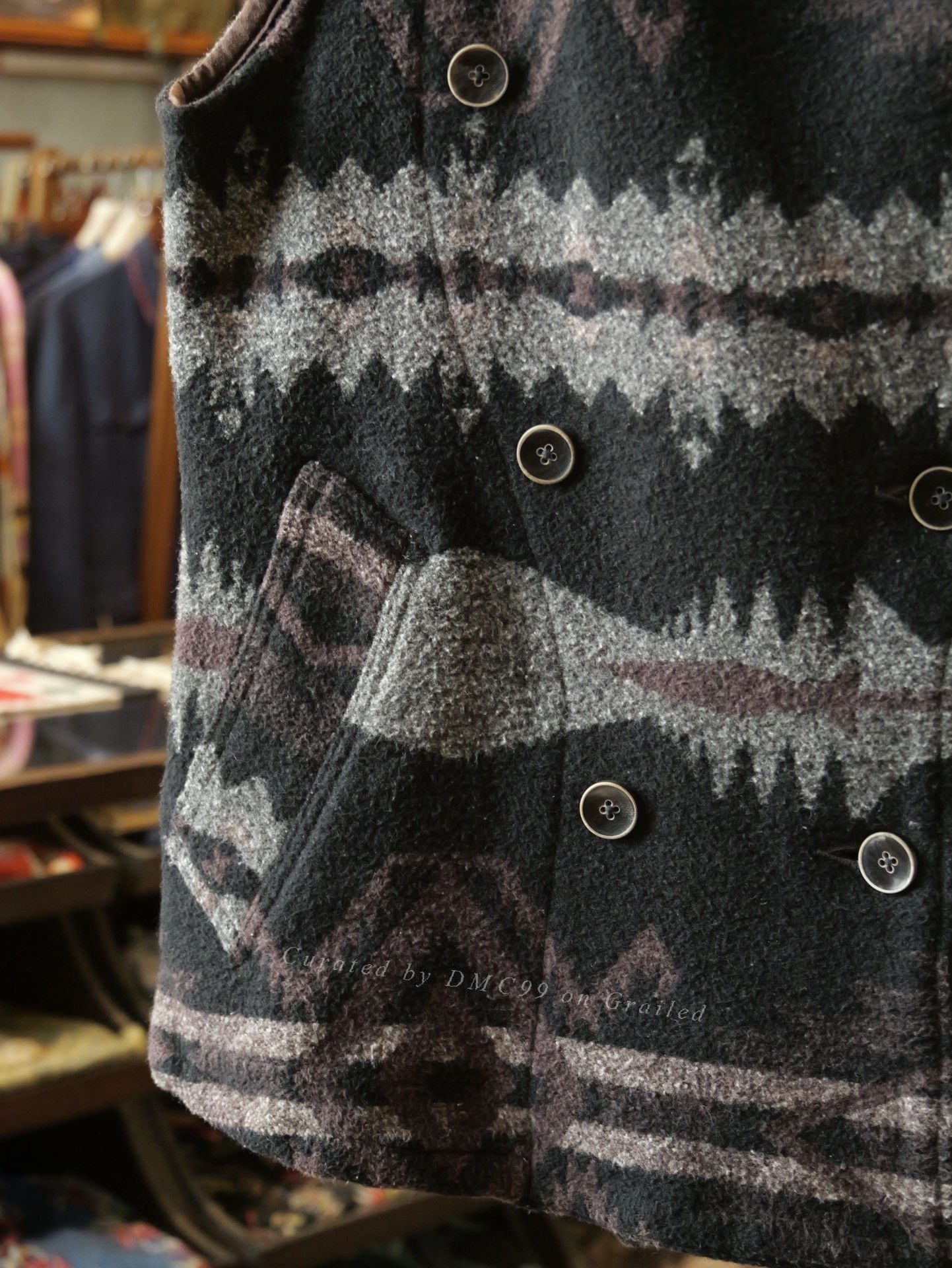 Kapital Kapital Navajo Totem Wool Double-Breasted Vest Size S / US 4 / IT 40 - 2 Thumbnail