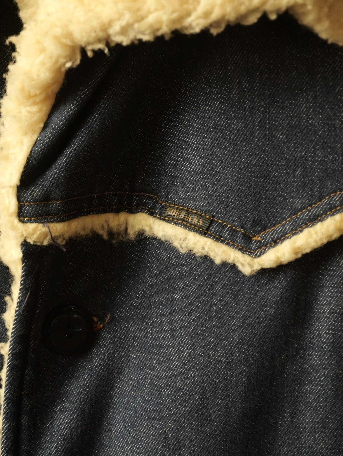 Sears 1970s Sears Denim Lapel Mid-Length Coat Size US XS / EU 42 / 0 - 3 Thumbnail