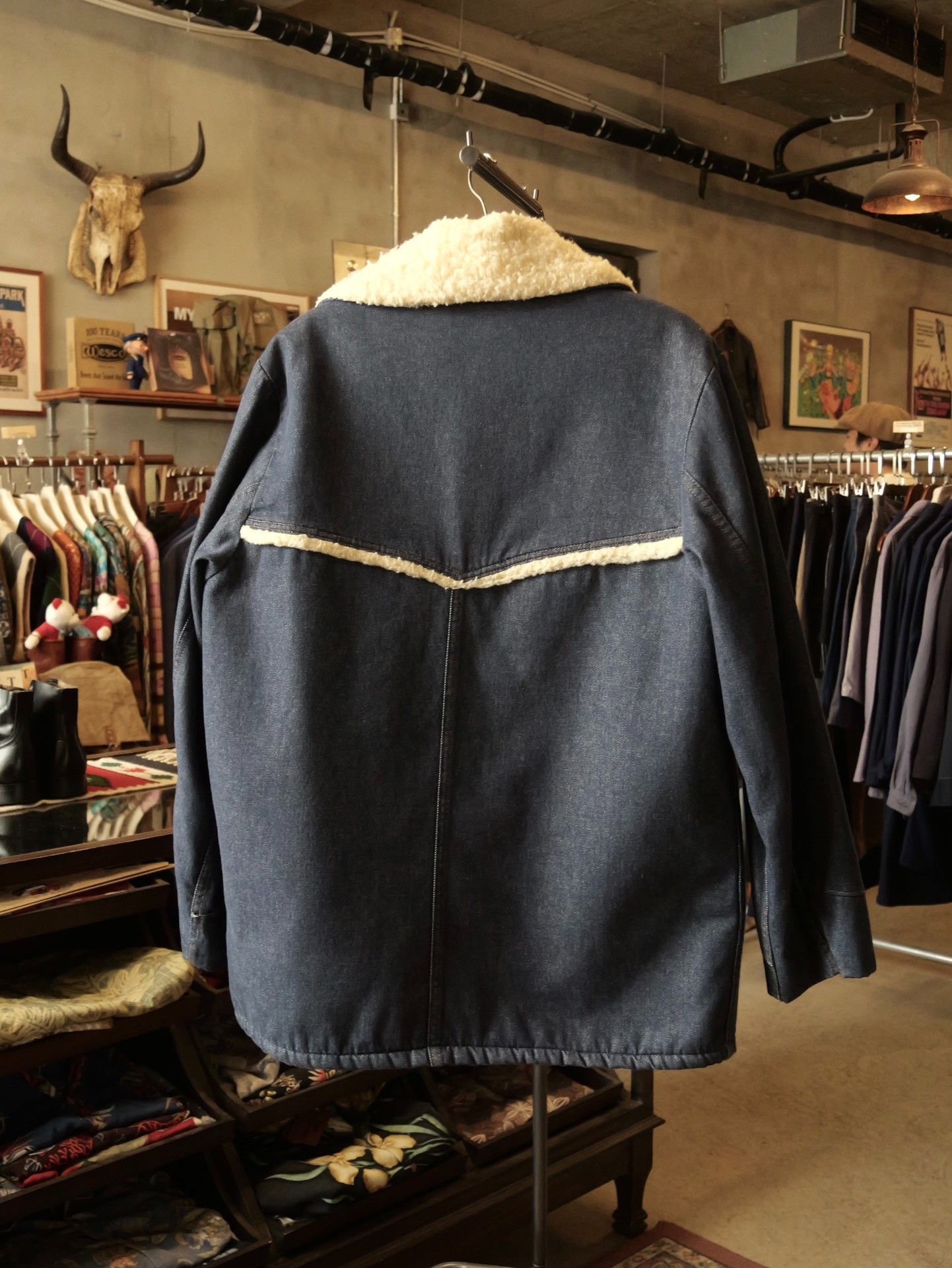 Sears 1970s Sears Denim Lapel Mid-Length Coat Size US XS / EU 42 / 0 - 5 Thumbnail