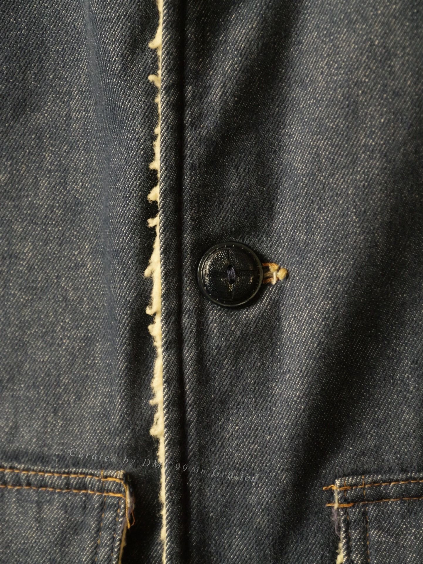 Sears 1970s Sears Denim Lapel Mid-Length Coat Size US XS / EU 42 / 0 - 4 Thumbnail