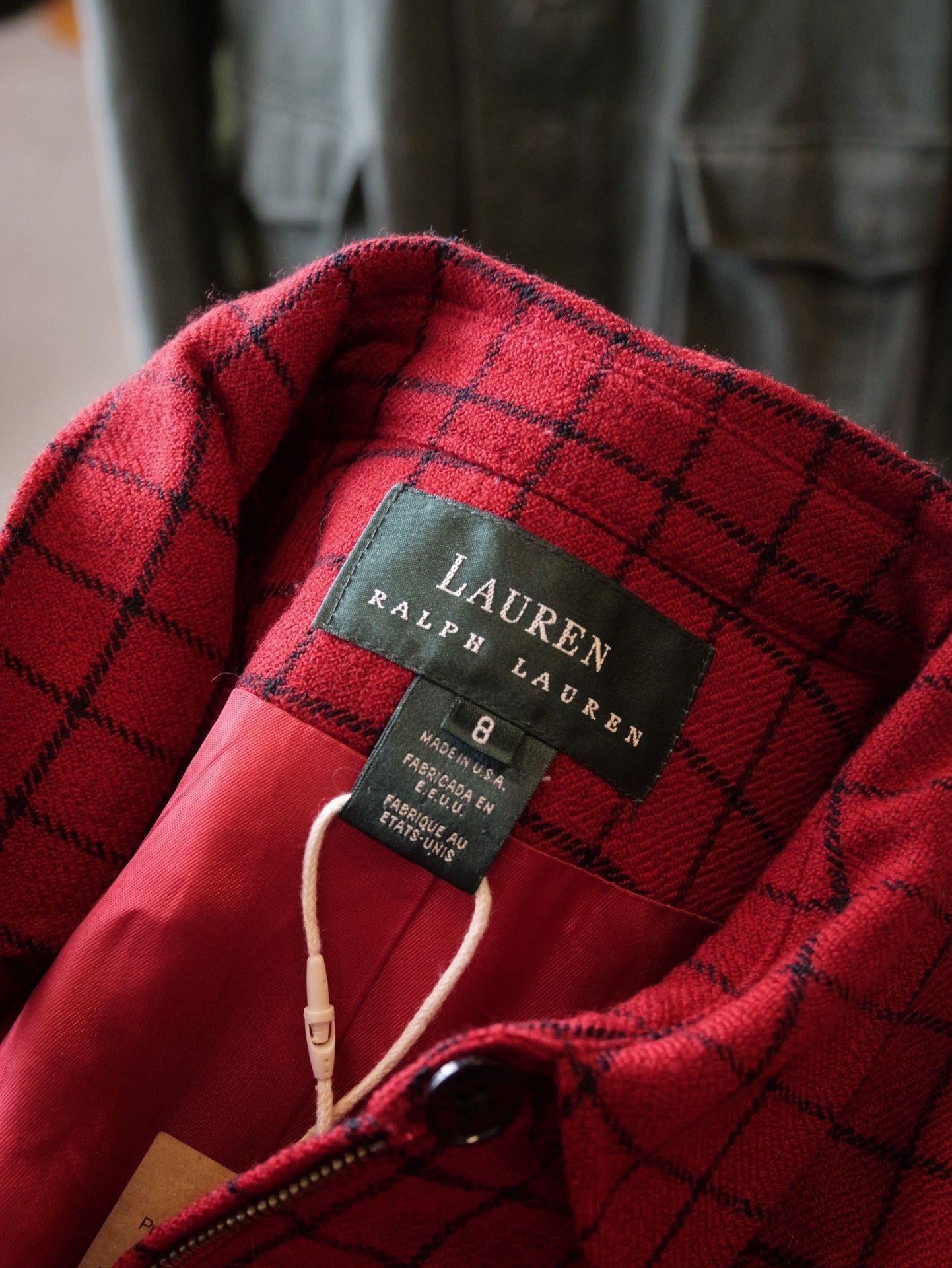 Lauren Ralph Lauren Lauren by Ralph Lauren Red Plaid Short Jacket Size M / US 6-8 / IT 42-44 - 8 Thumbnail