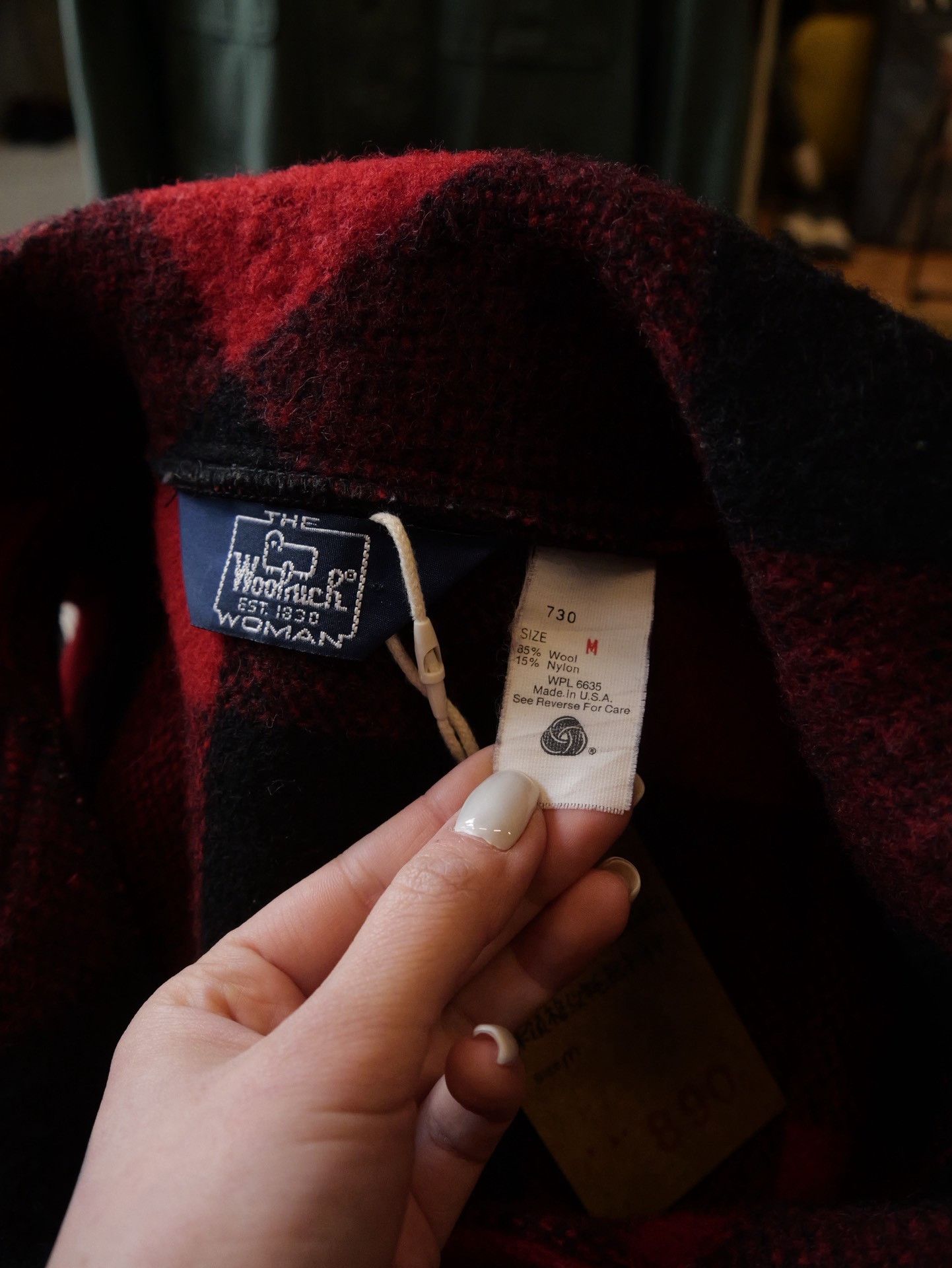 Woolrich Woolen Mills Woolrich 1980s Shawl Collar Plaid Wool Vest Size US M / EU 48-50 / 2 - 7 Thumbnail