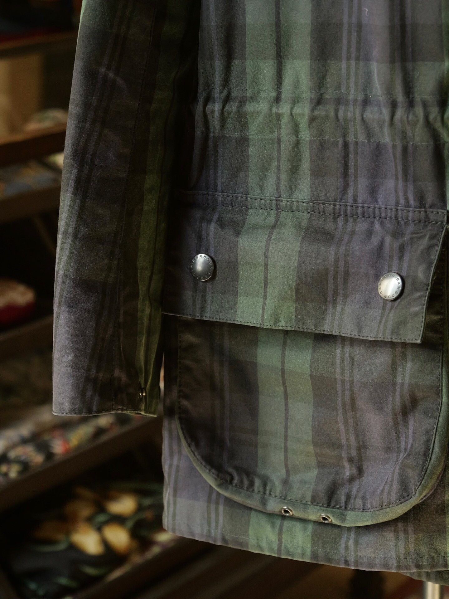 Barbour Barbour Three Crown Check Waxed Jacket Size US M / EU 48-50 / 2 - 3 Thumbnail