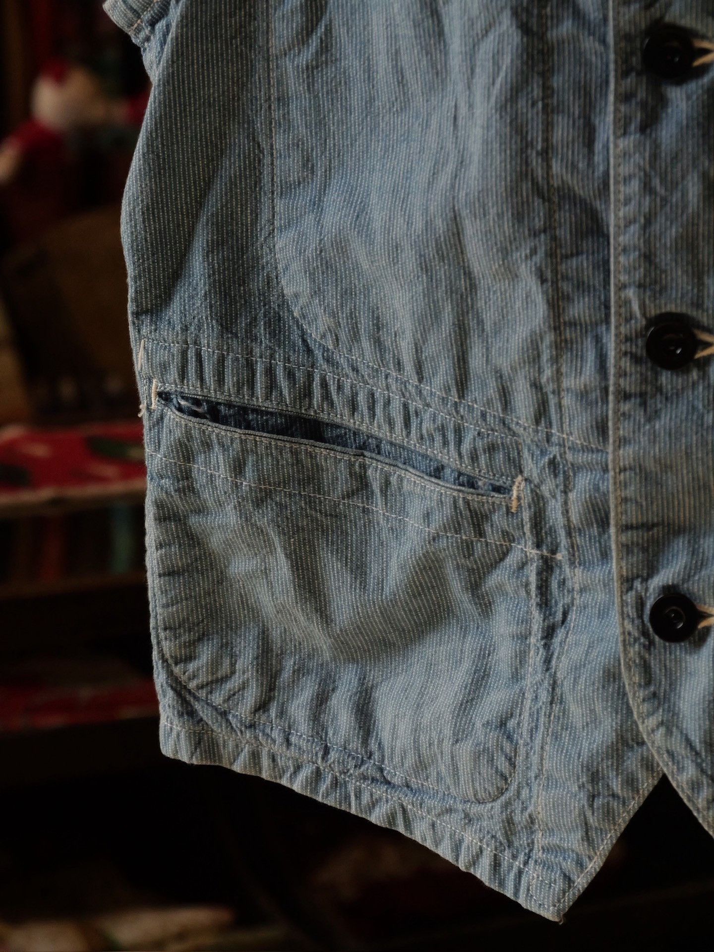 Sugar Cane Sugar Cane Stripe Button Vest Size US M / EU 48-50 / 2 - 2 Thumbnail