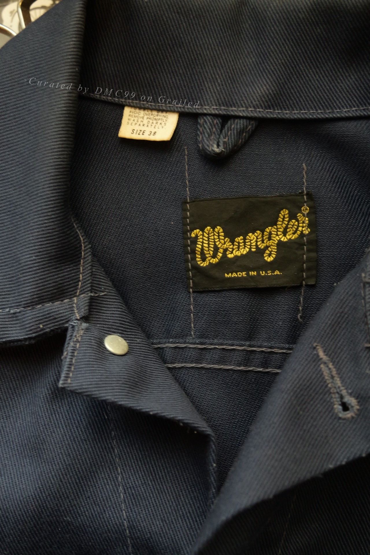 Wrangler Wrangler 1970s USA-Made Twill Trucker Jacket 38 Size US M / EU 48-50 / 2 - 9 Thumbnail