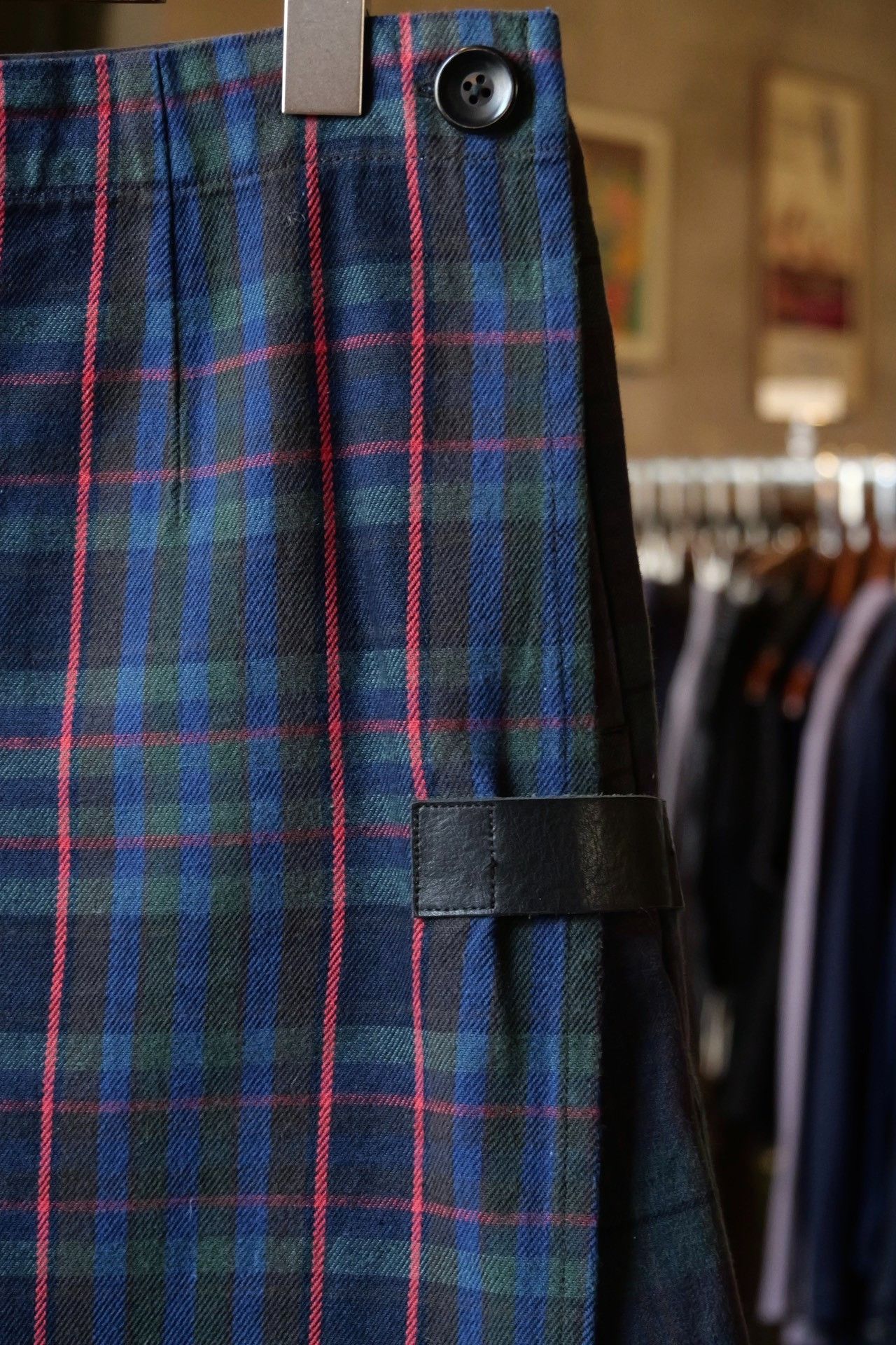 Kapital Kapital Red Green Check Skirt Size 31" - 2 Thumbnail
